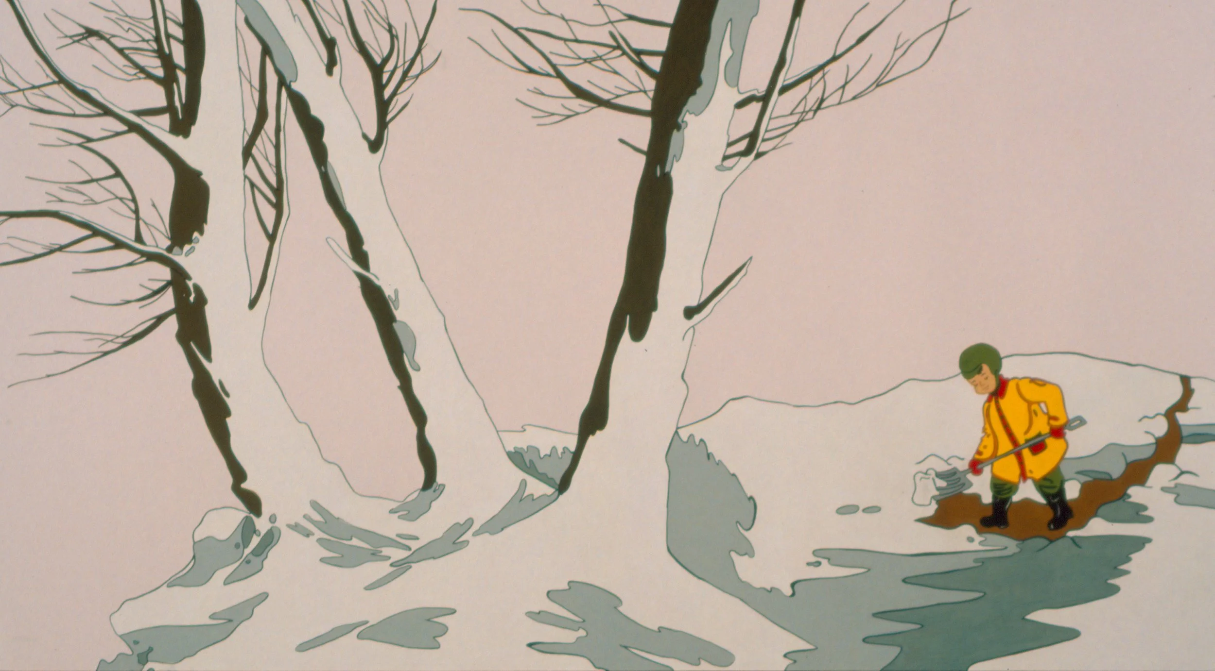 Clearing the Path, gouache on paper