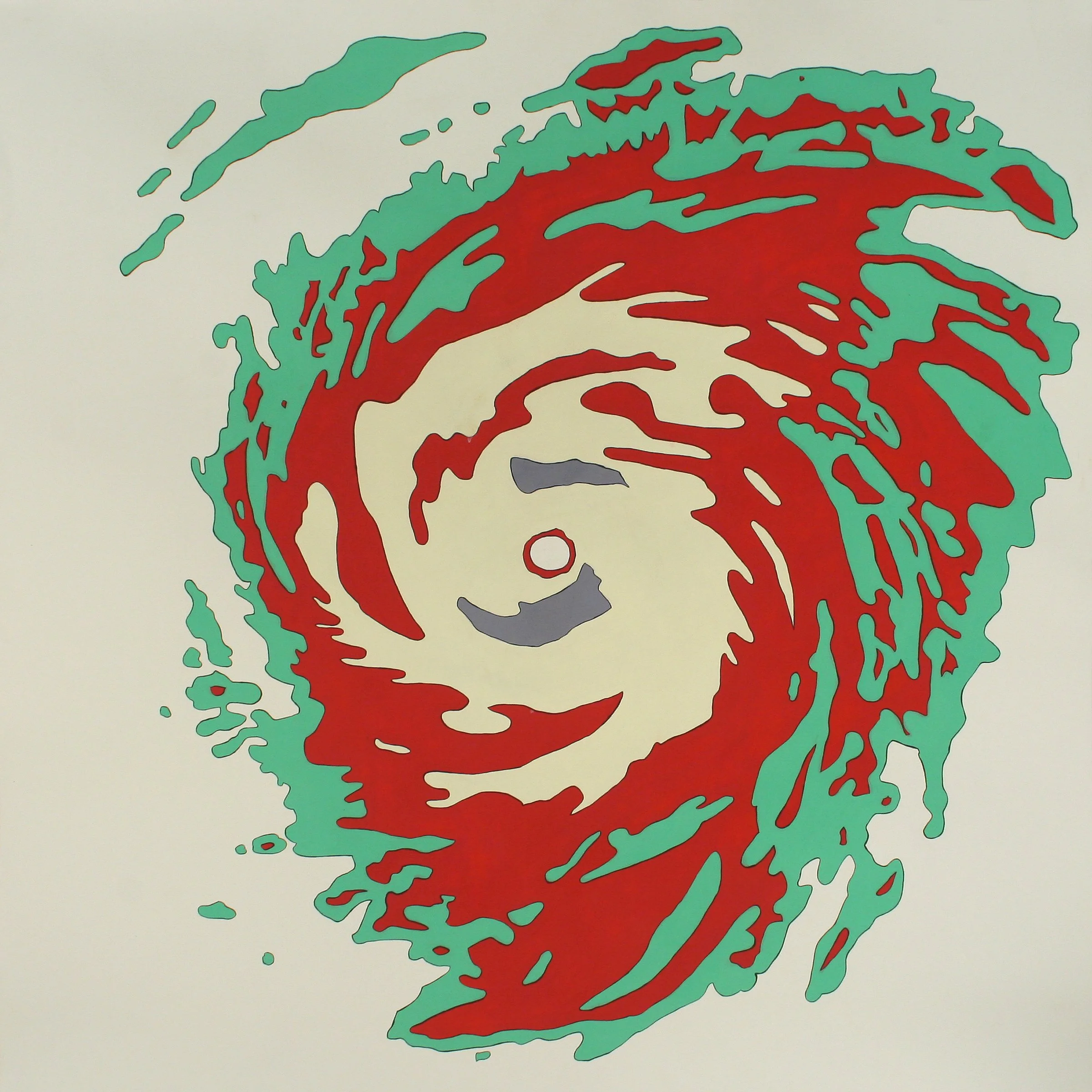 Hurricane, gouache on paper