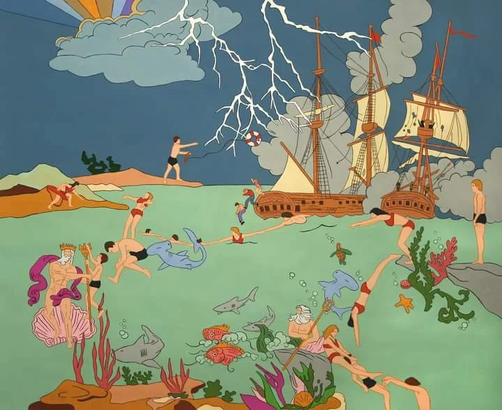 The Disaster, gouache on paper, 52"x36"