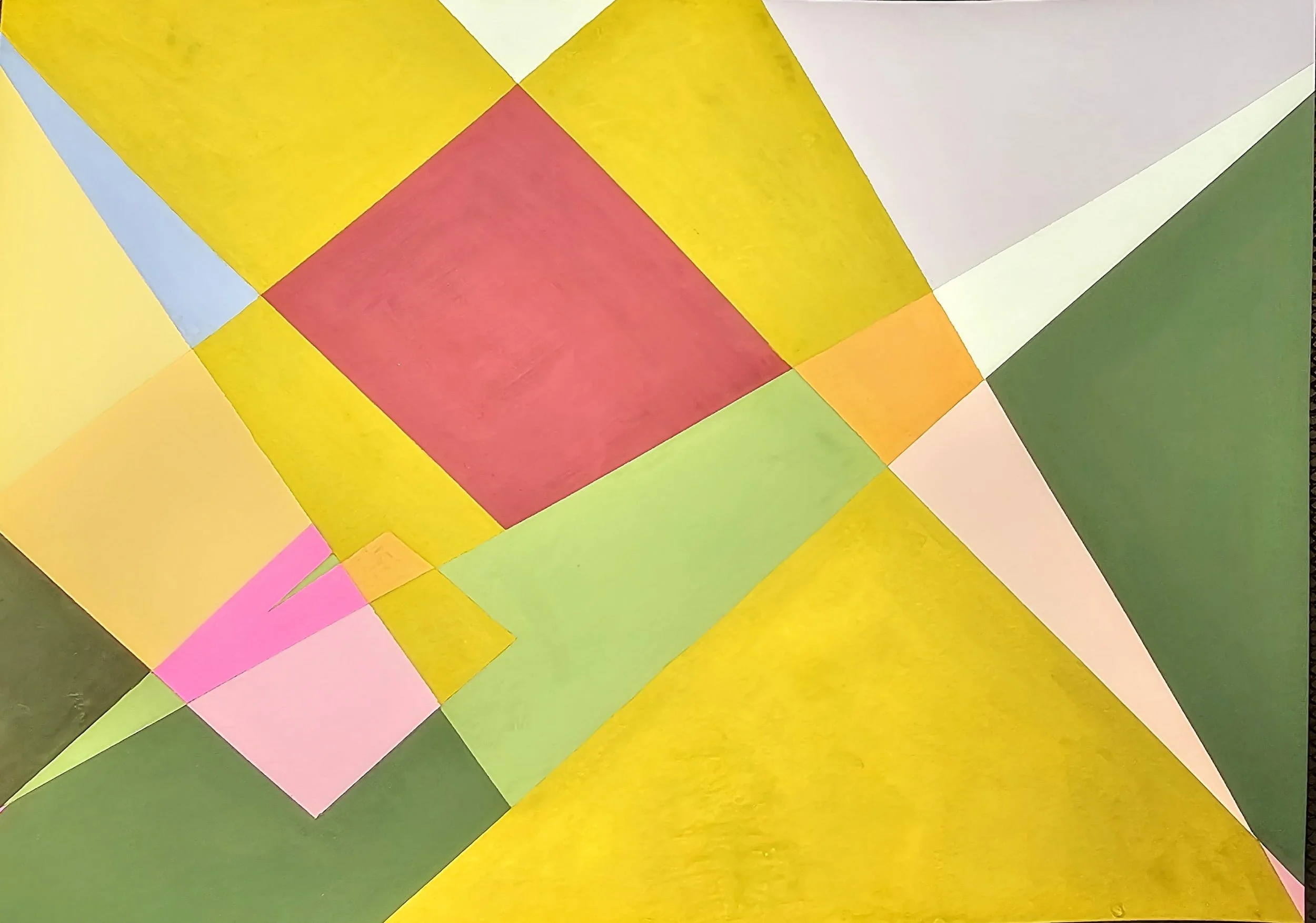 The Mountains, the Sky, the Valley, gouache on paper, 12.5"x9"