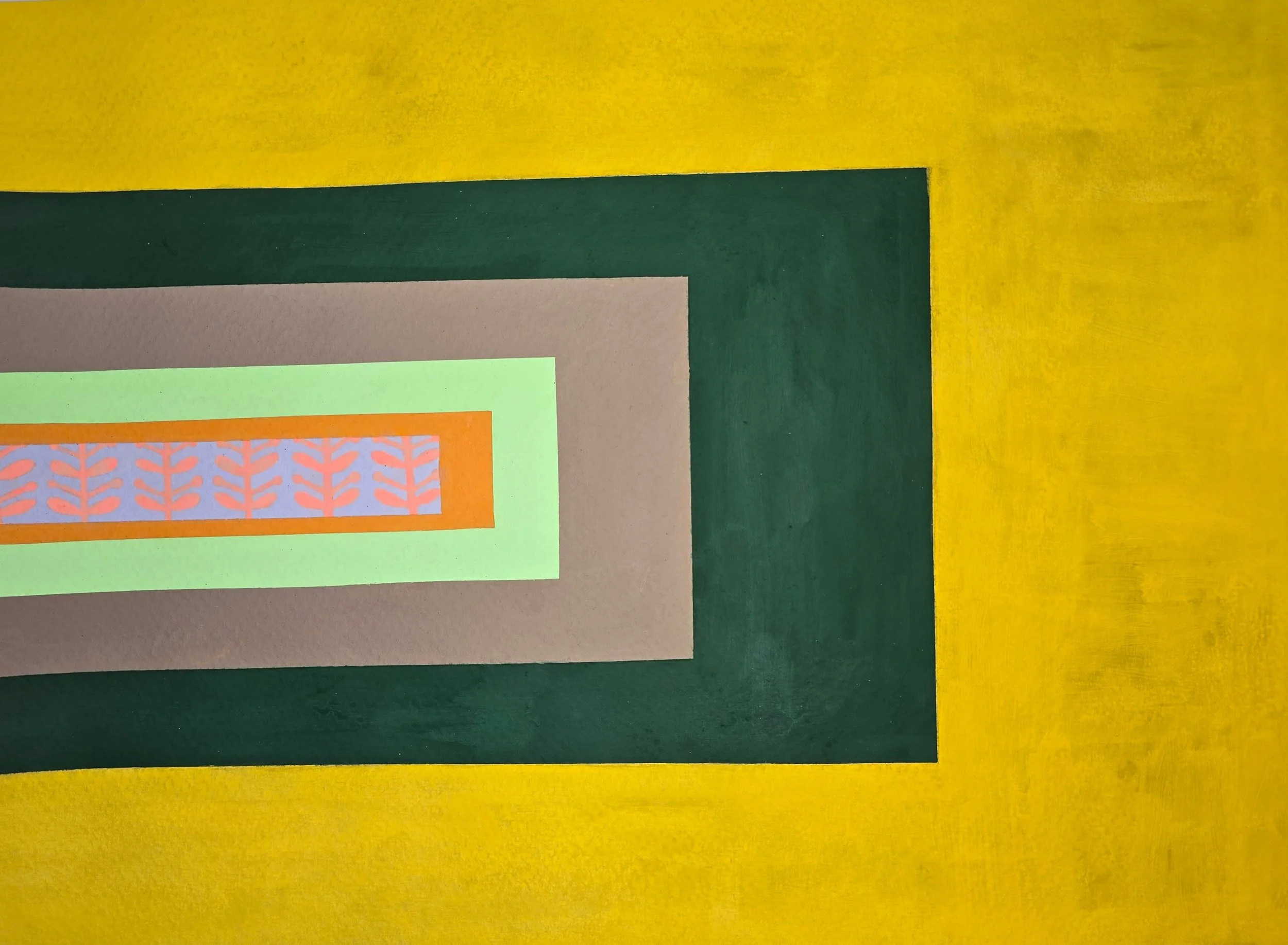 Garden, gouache on paper, 16"x12"