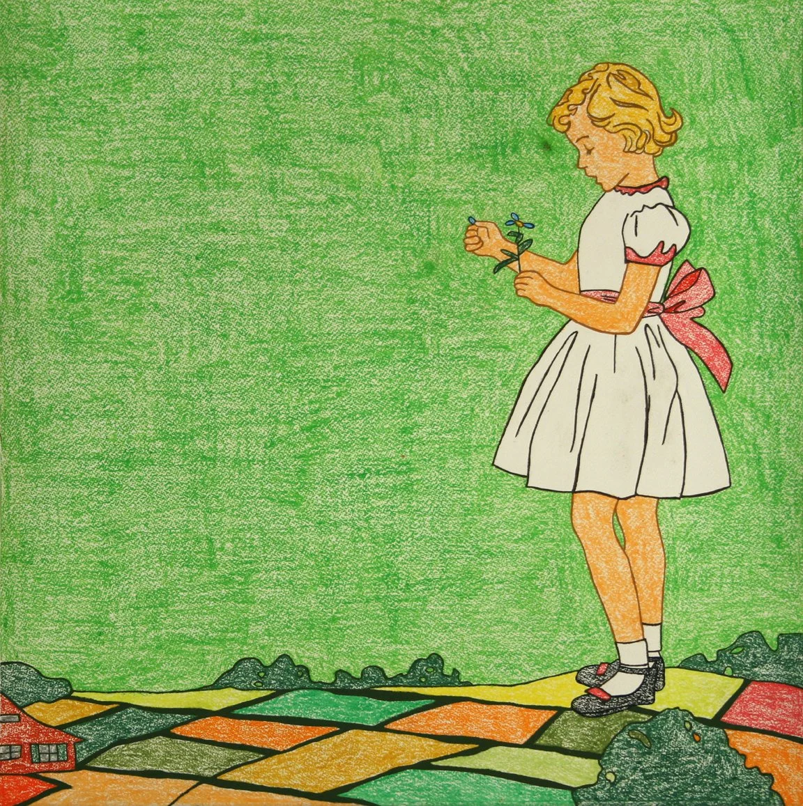 Unstable Ecosystem, gouache and crayon on paper