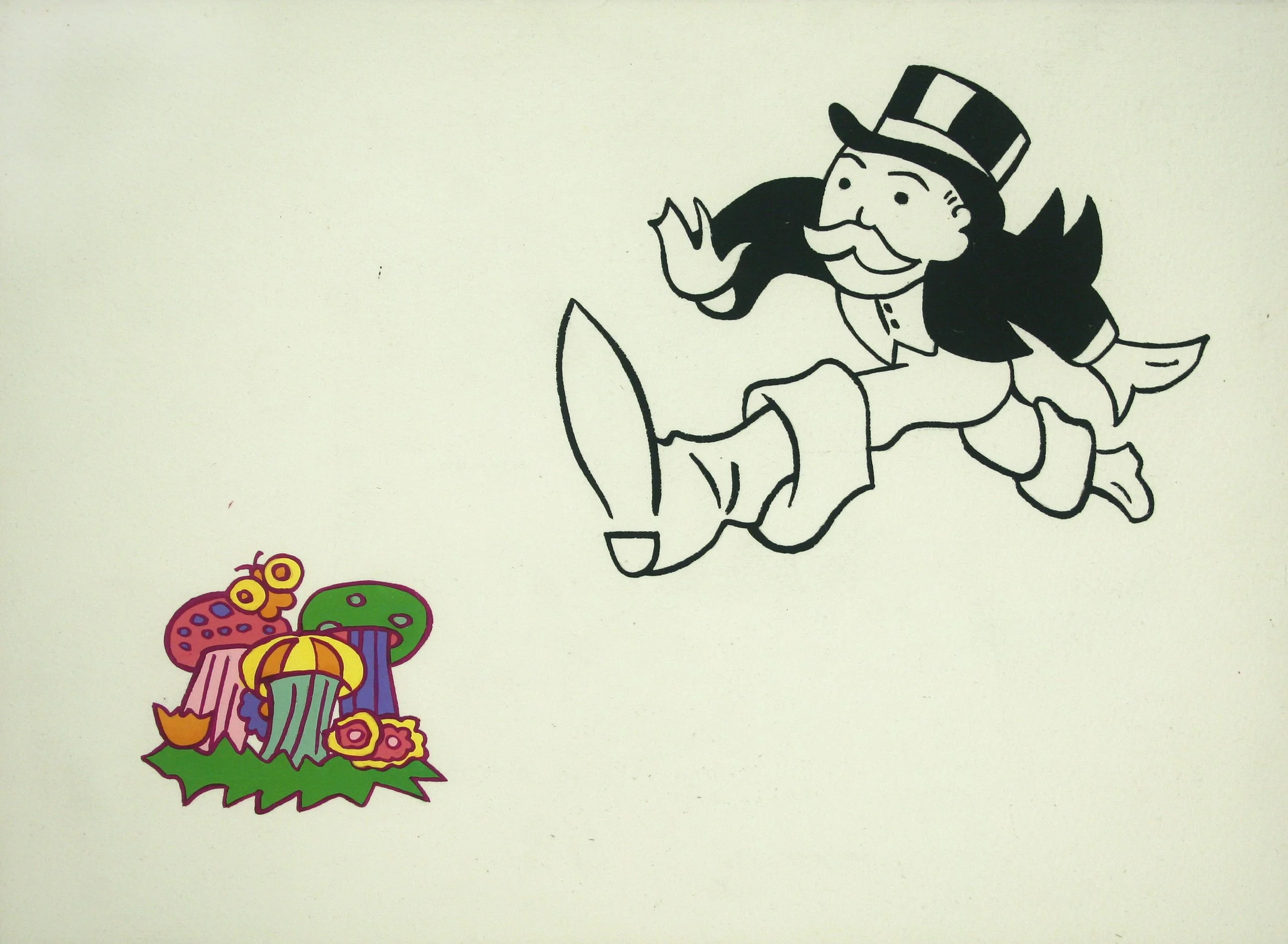 Ceremony Drop Out, gouache on paper