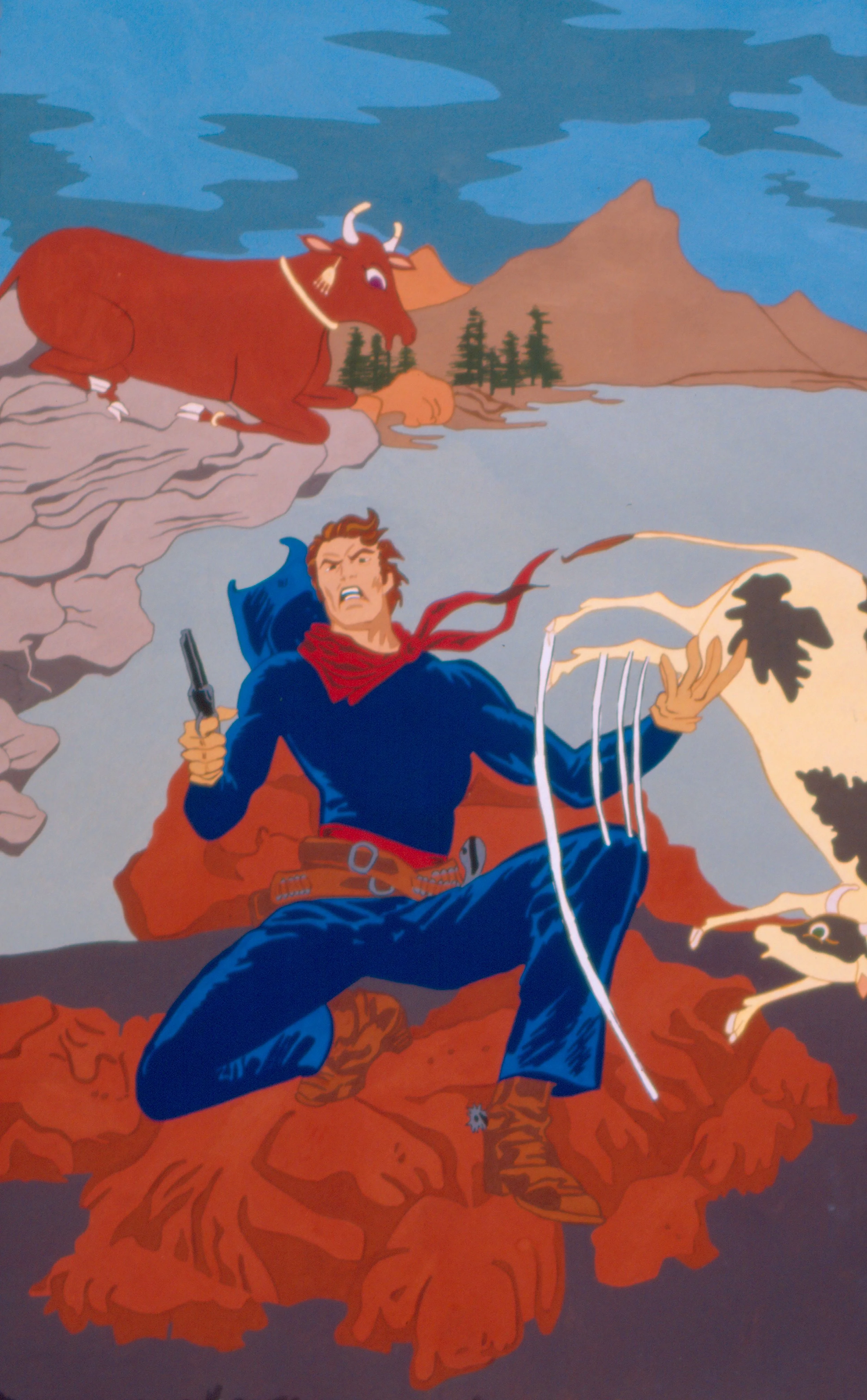 Folk Hero, gouache on paper