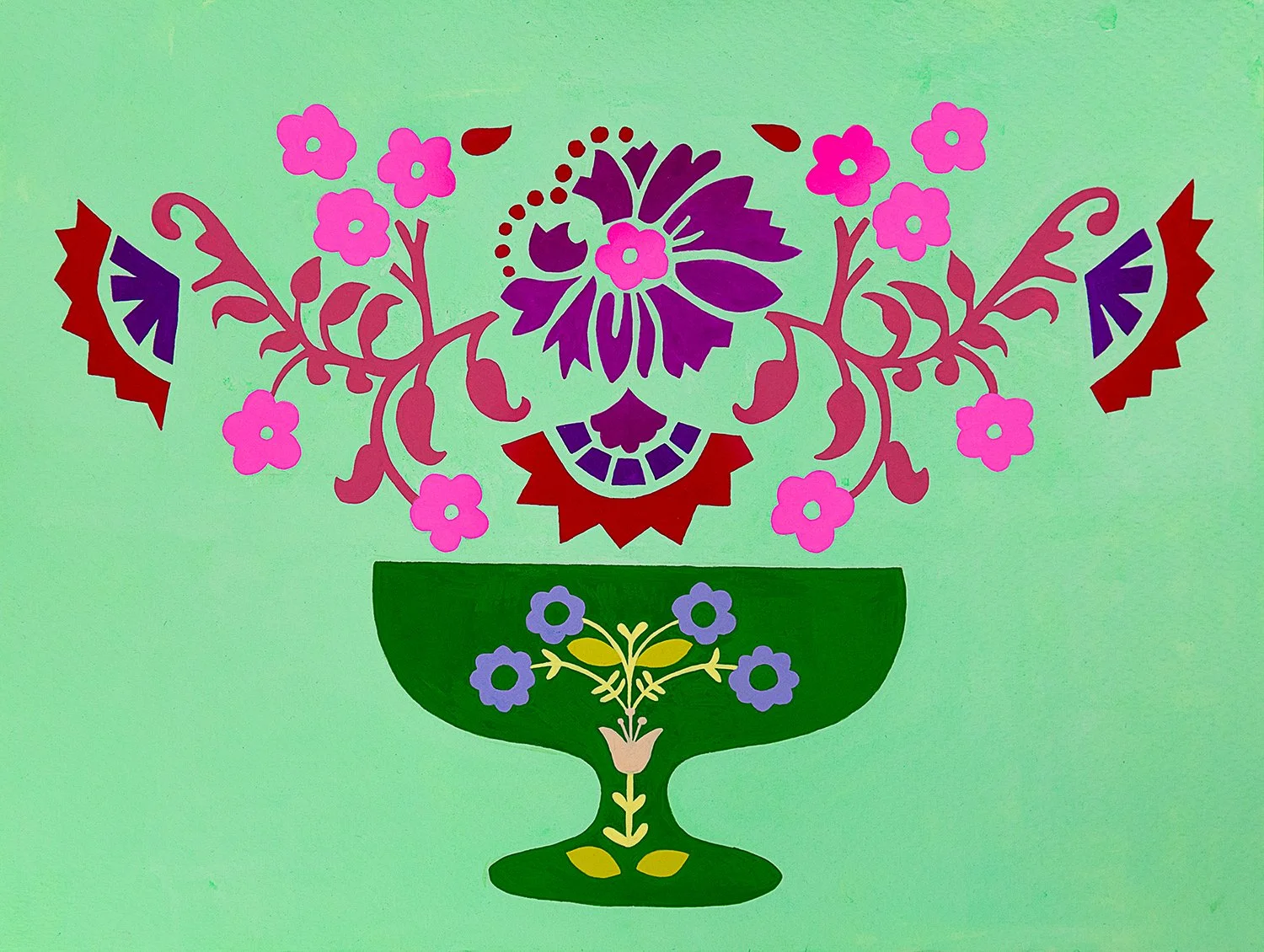 Willow, gouache on paper, 16"x12"