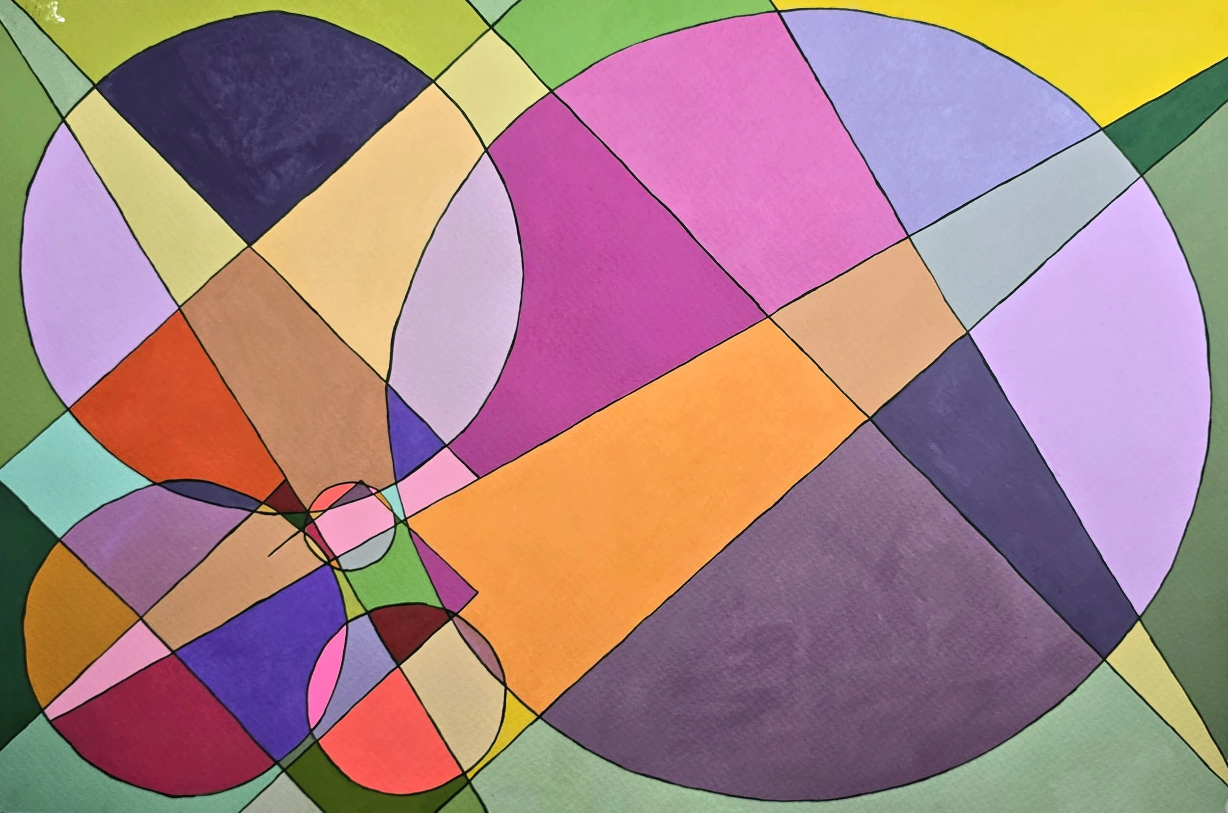 Galaxy, gouache on paper, 23.5"x16"