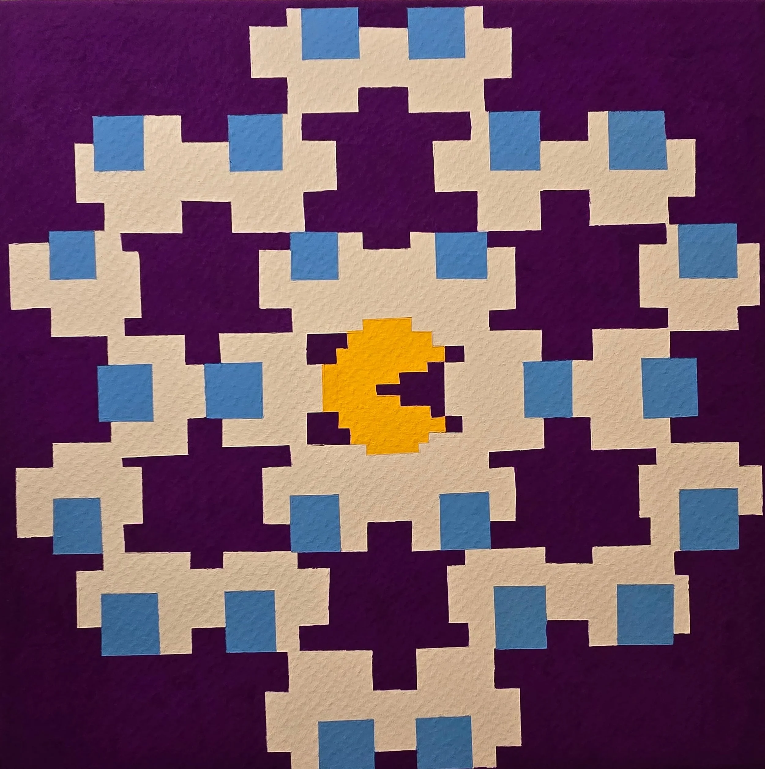 End Game, gouache on stretched paper, 12"x12"