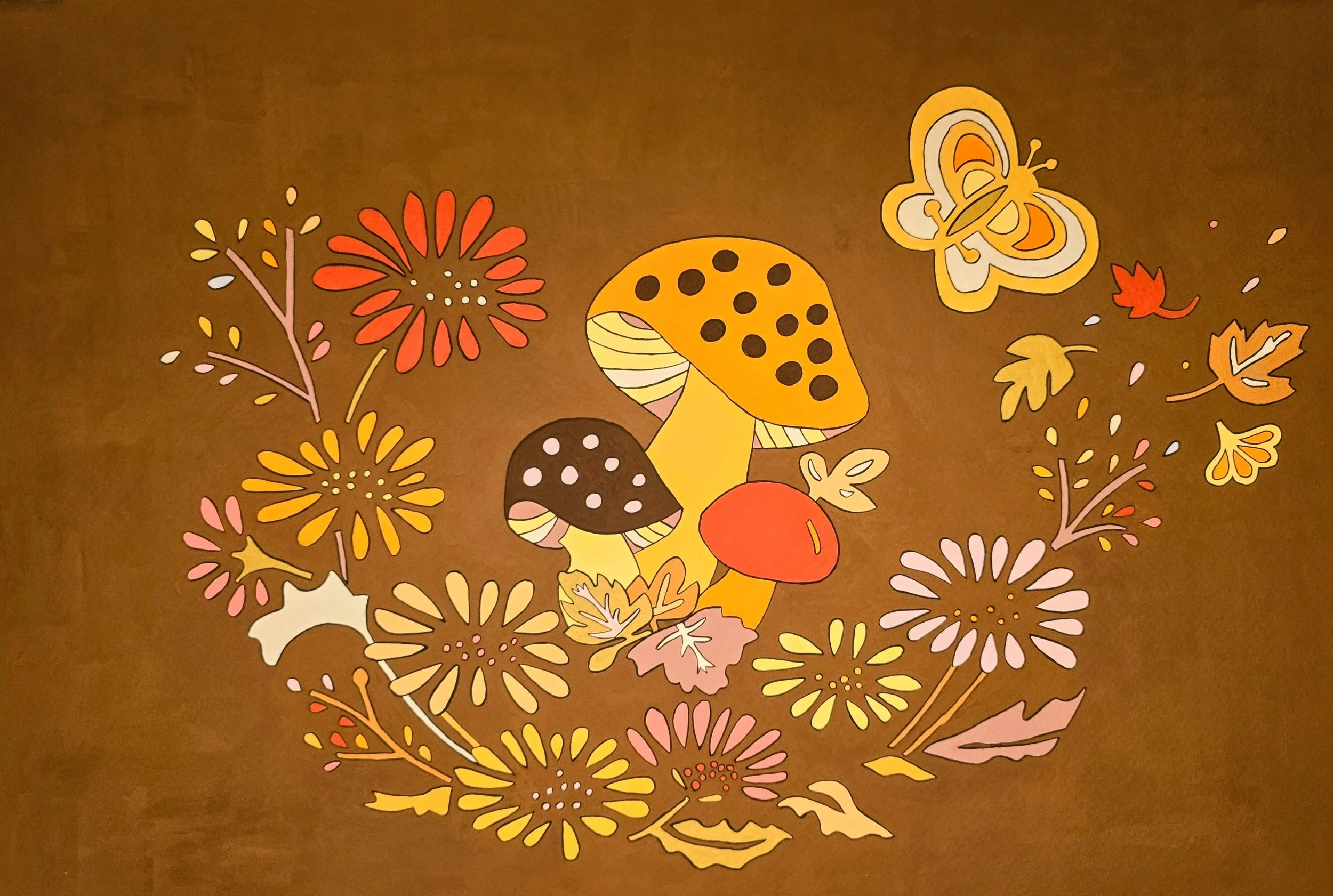 Pyrex Garden, gouache on paper, 23"x16"