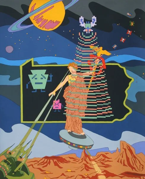 Pennsylvania, gouache on paper, 32"x48"