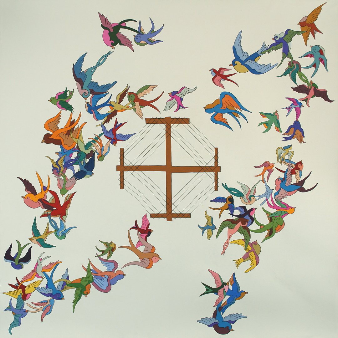 Migration Cycle, gouache on paper