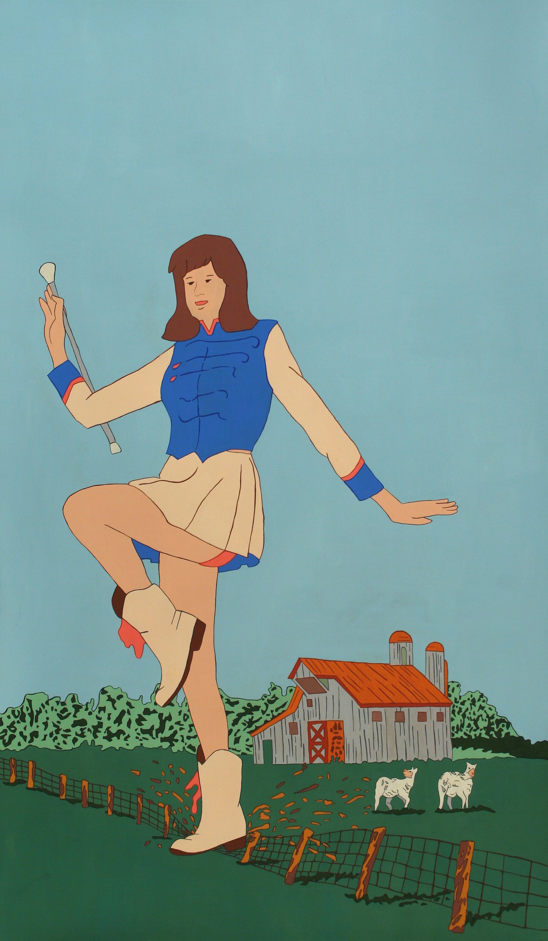 Tornado Country, gouache on paper