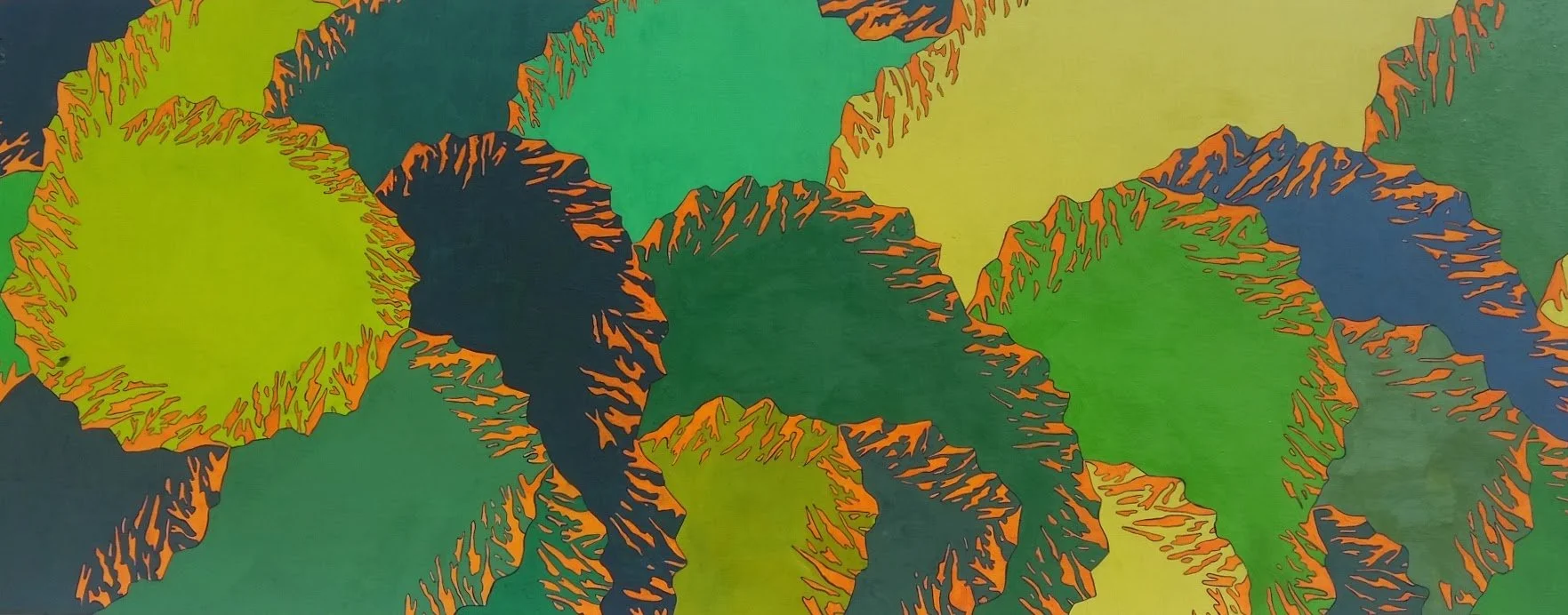 The Divine, gouache on wood panel, 42"x28"