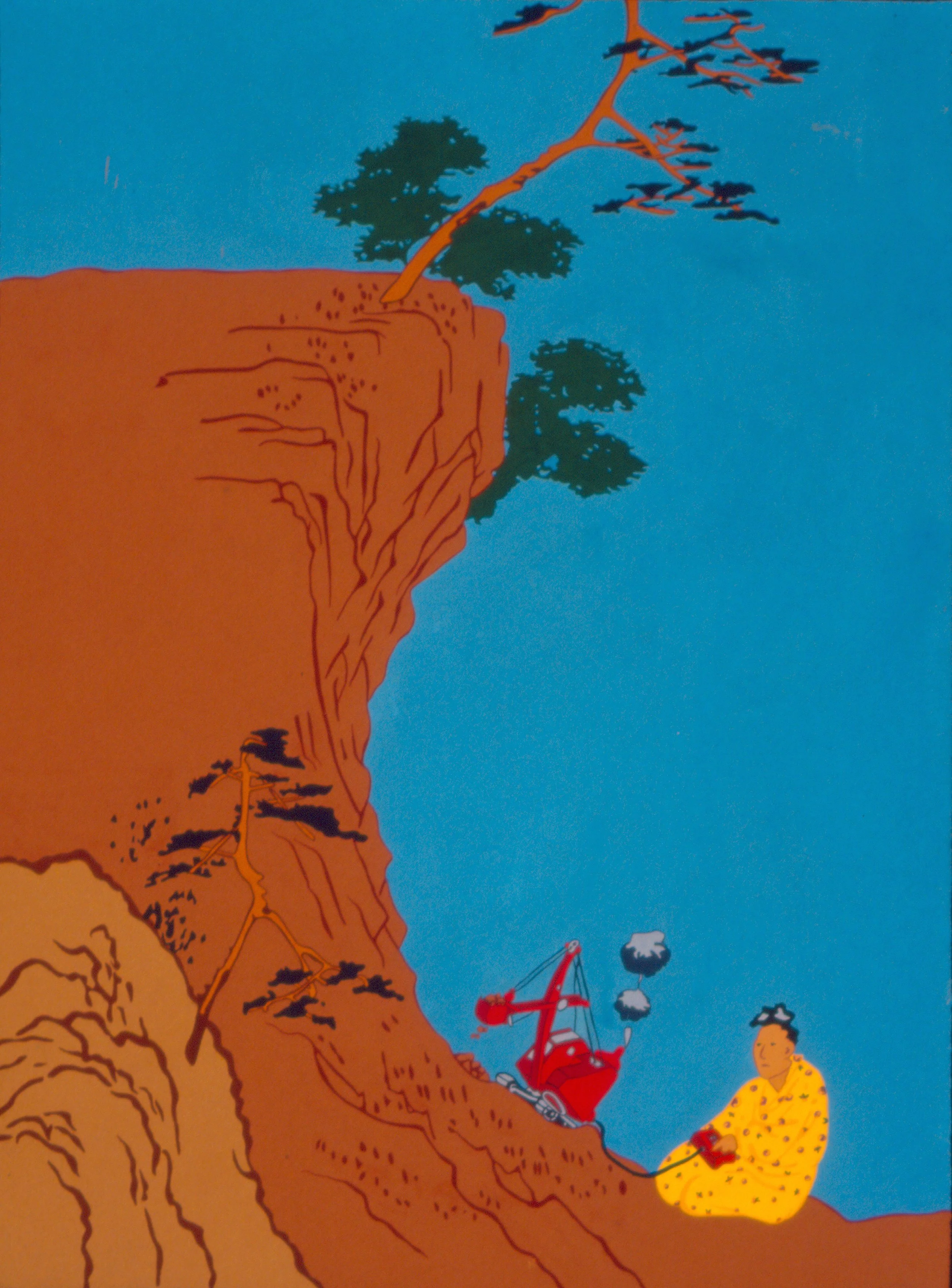 Mindful Movement, gouache on paper