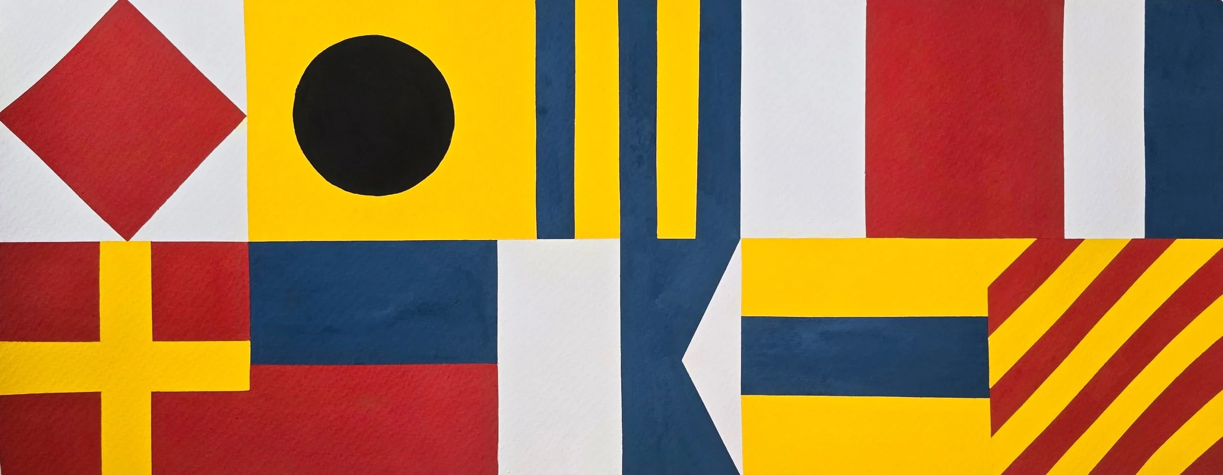 Fight Ready, gouache on paper, 25"x10"