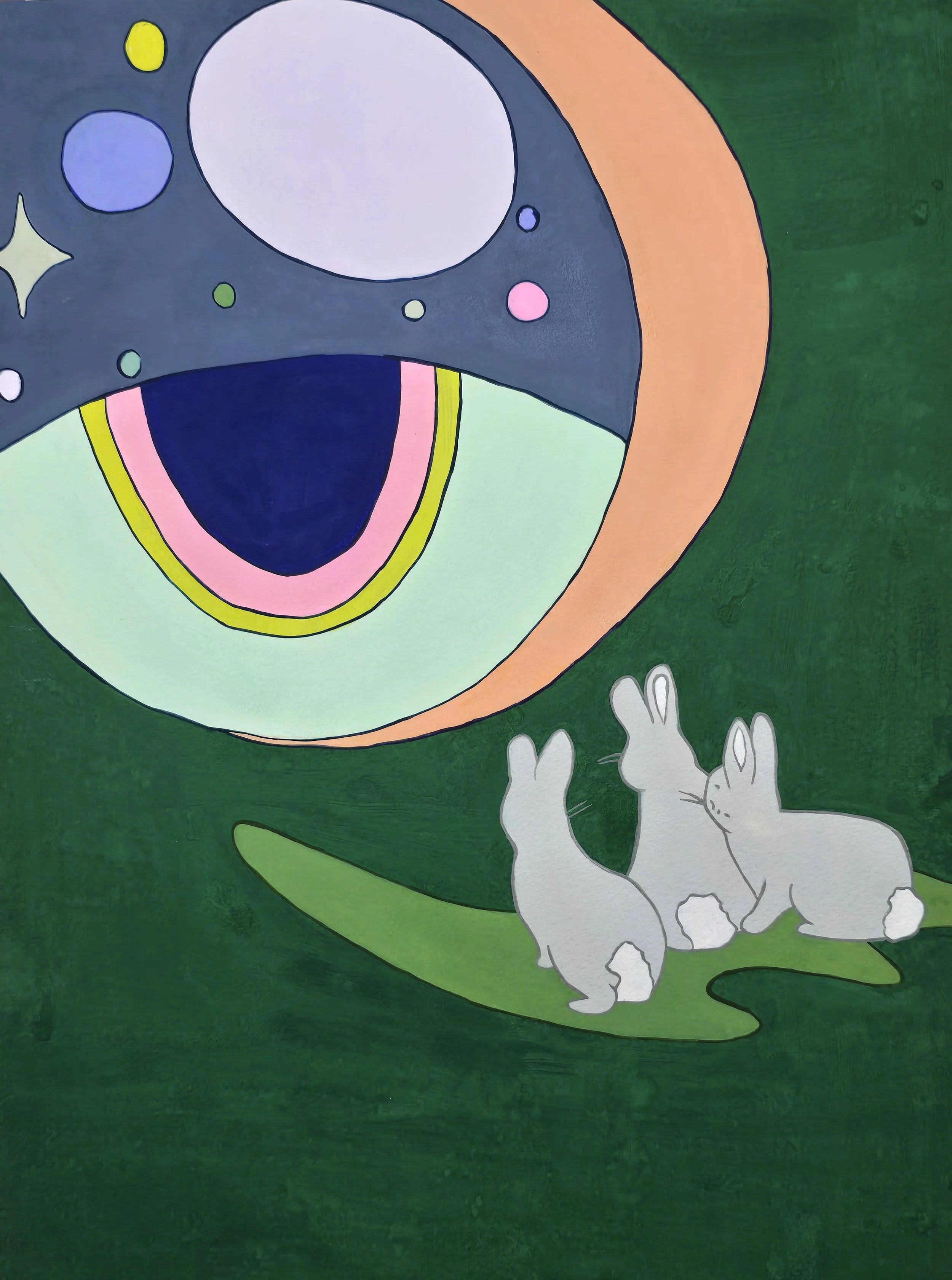 Outside the Observable Universe, gouache on paper, 16"x22"