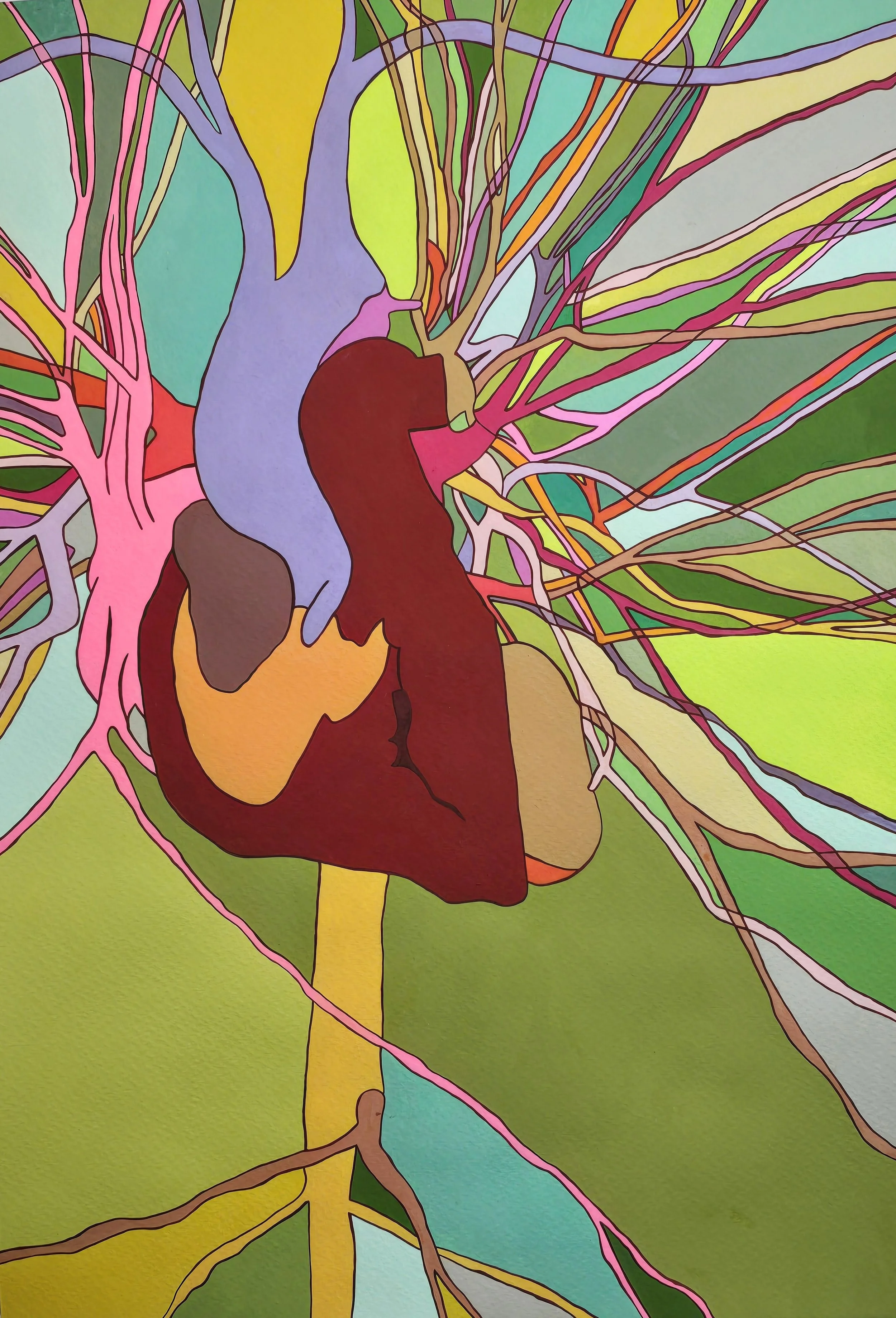 My Heart, gouache on paper, 16"x23.5"