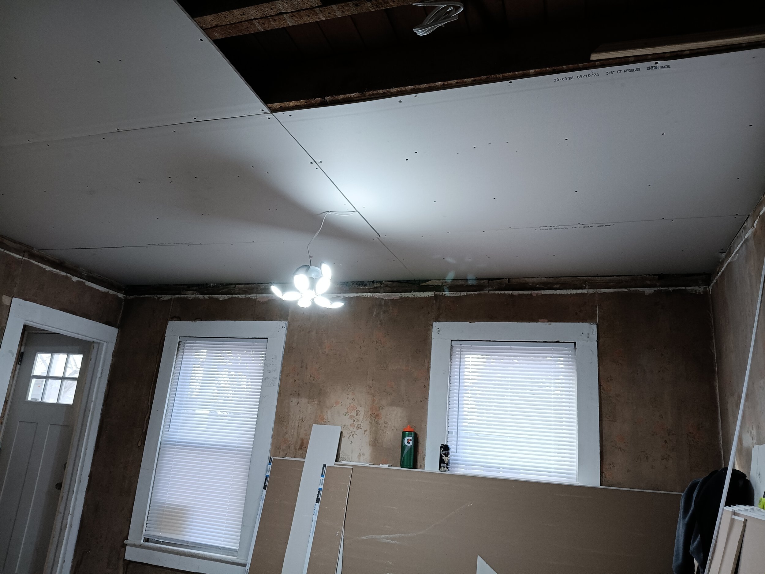 Sheetrocked delivered now the installation process can begin.