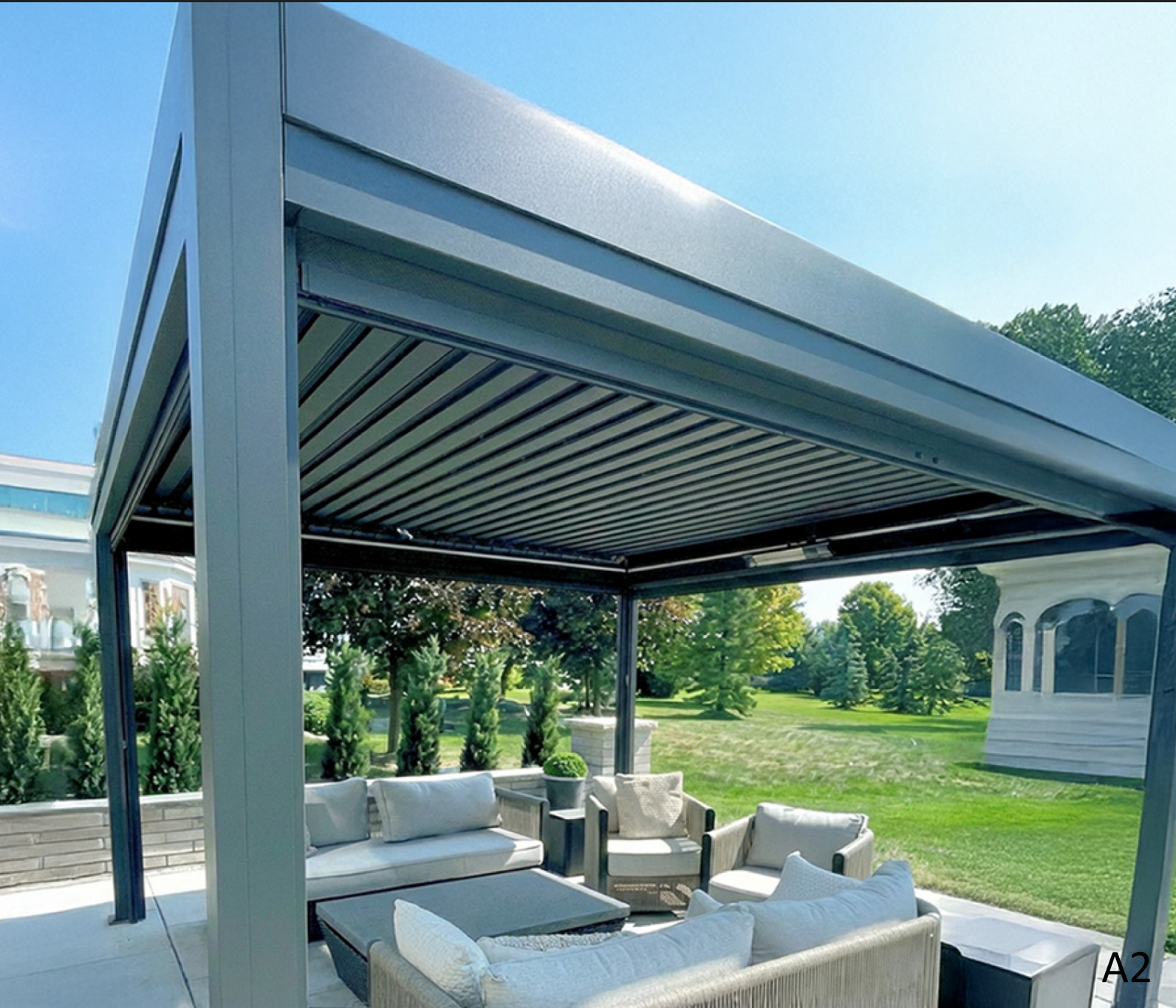 Motorized Louvered - Retractable