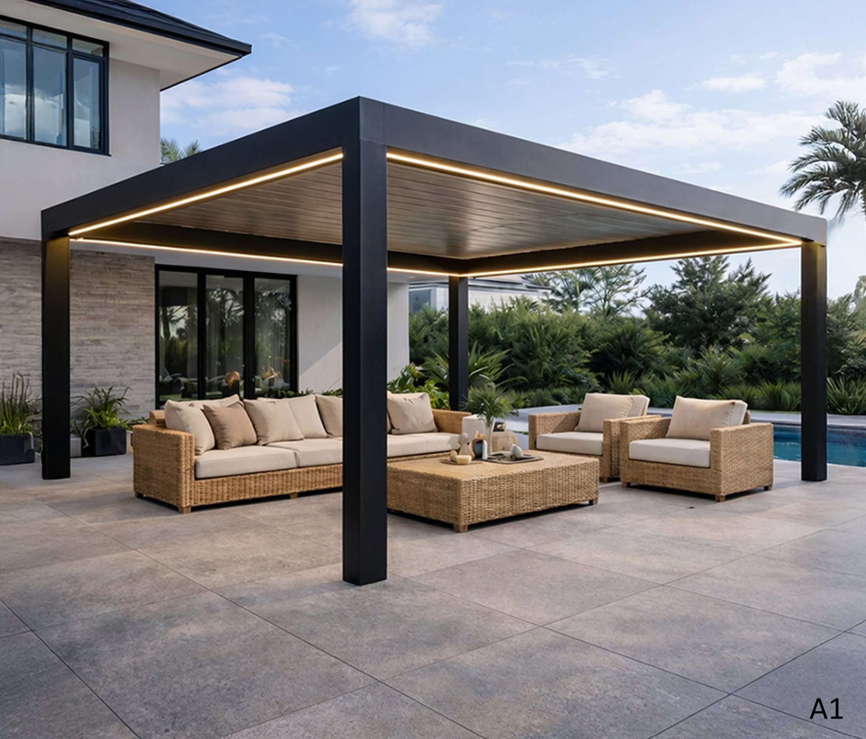 Motorized Louvered Pergola