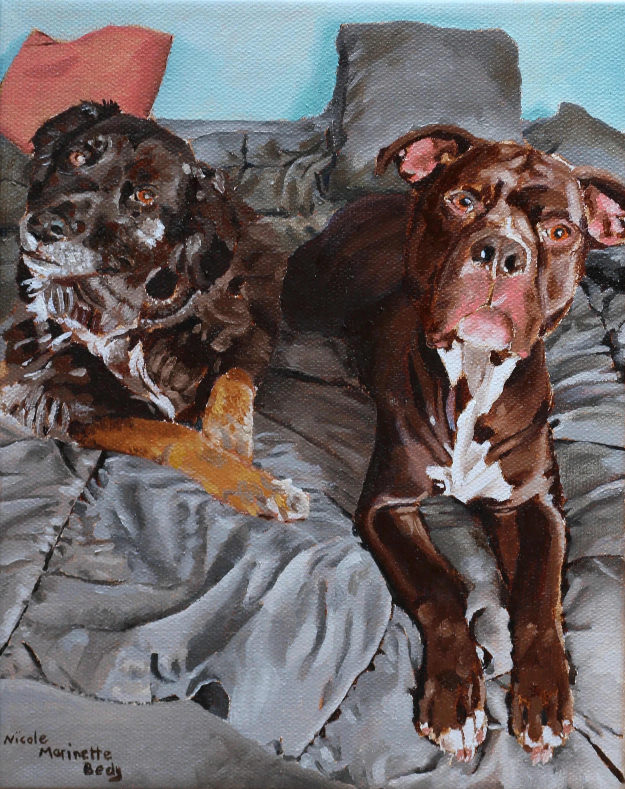 2 dogs pet portrait painting first.jpg