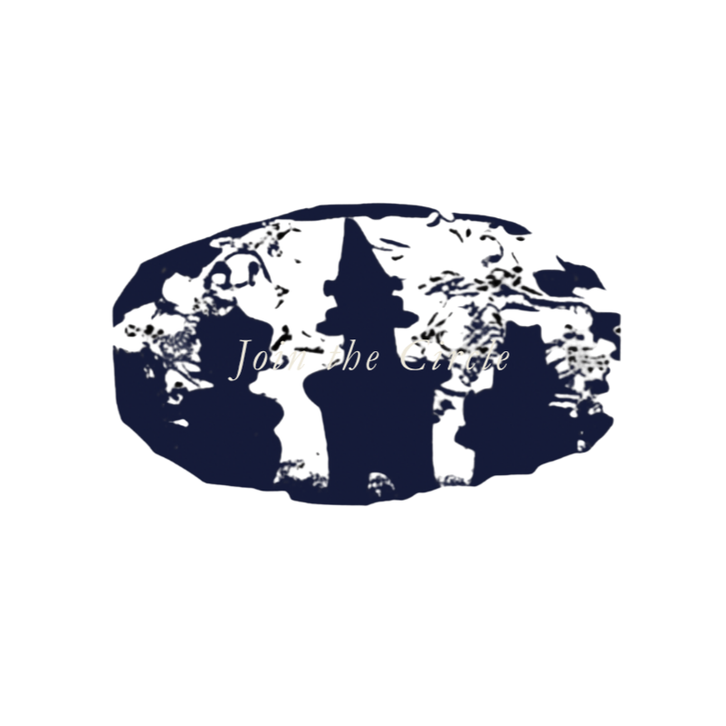 A dark-colored, 3D globe sculpture with cut-out landmasses, encircled by the phrase 'Join the Circle' in white text.