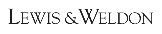 Lewis & Weldon logo in black text on a white background.