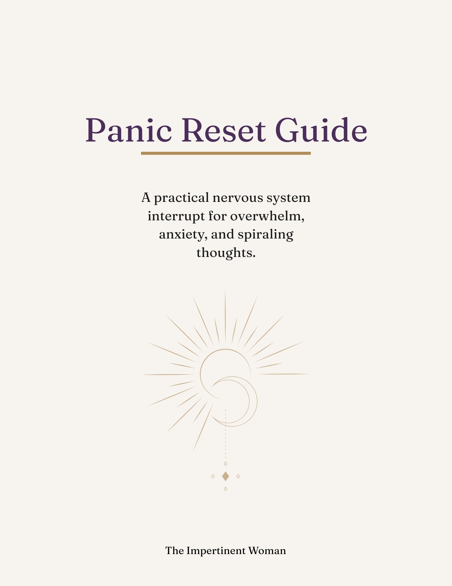Panic Reset Guide