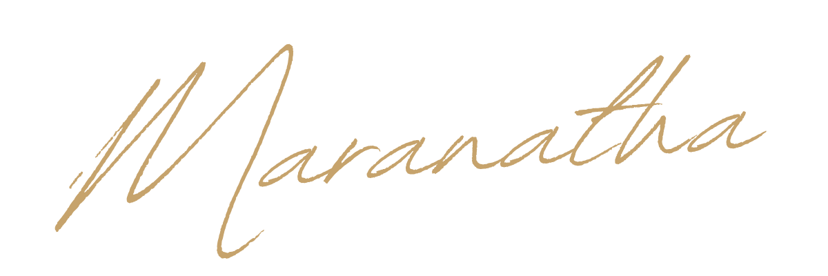 Stylized text displaying the word 'Maranatha' in elegant cursive font.