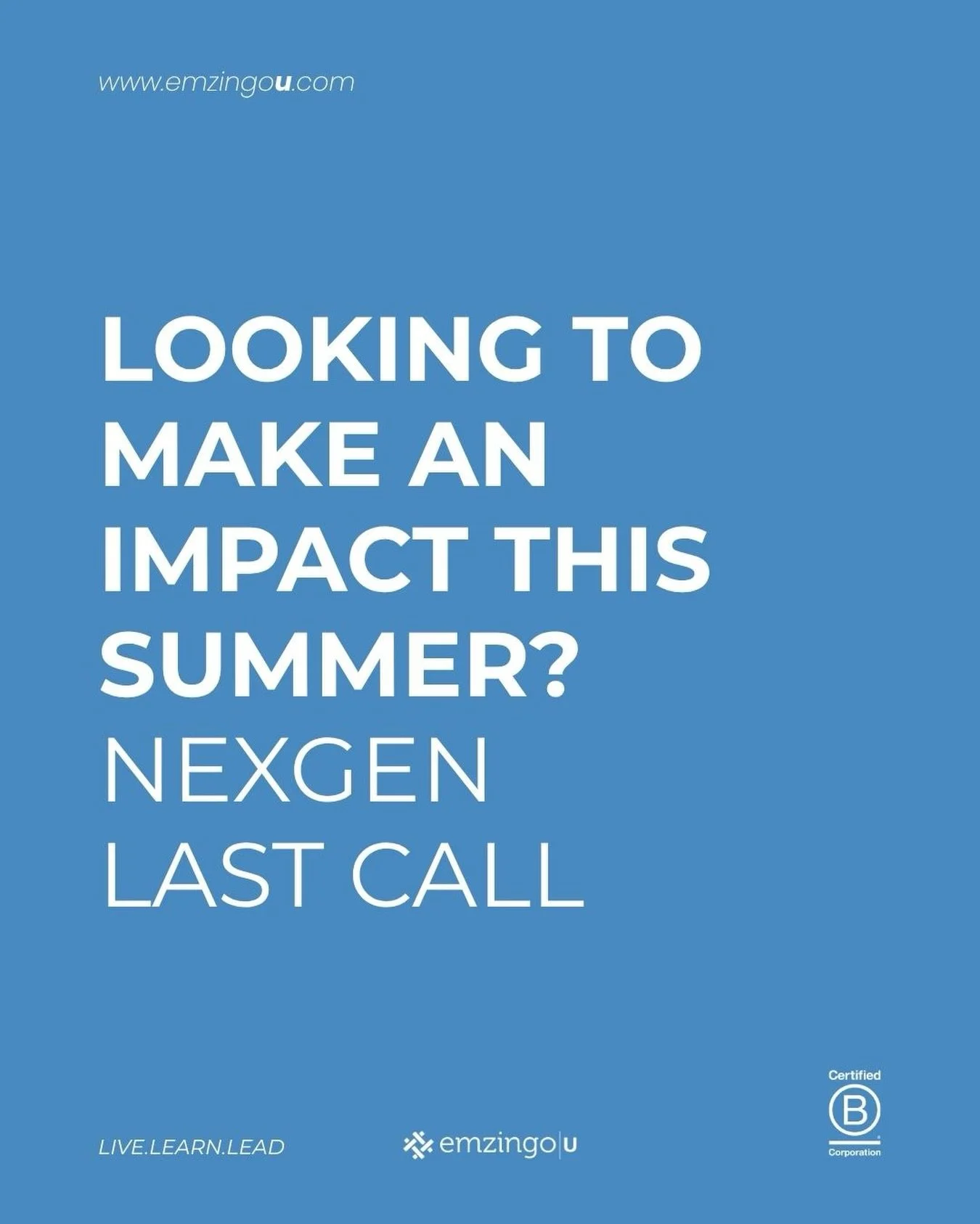 Still figuring out what to do with your summer? It&rsquo;s not too late to apply for the NexGen Program.

Spend six weeks in Peru, working alongside social enterprises and NGOs, tackling real-world challenges, and developing the skills to lead across