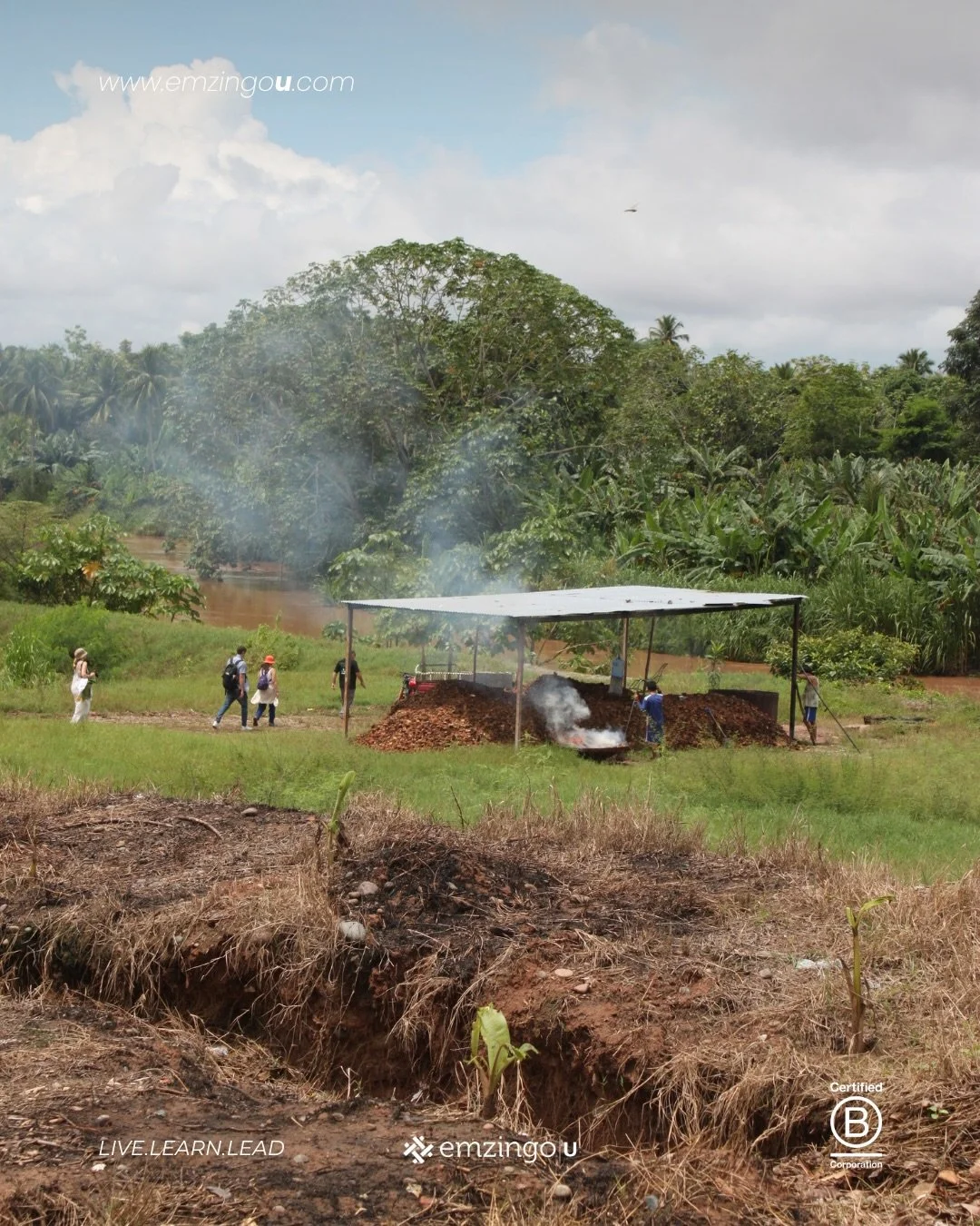 What does regenerative agriculture have to do with leadership?

More than you might think.

As part of a one of our programs in Tarapoto, Peru, students explored biochar - a charcoal-like material produced from organic waste that can improve soil hea