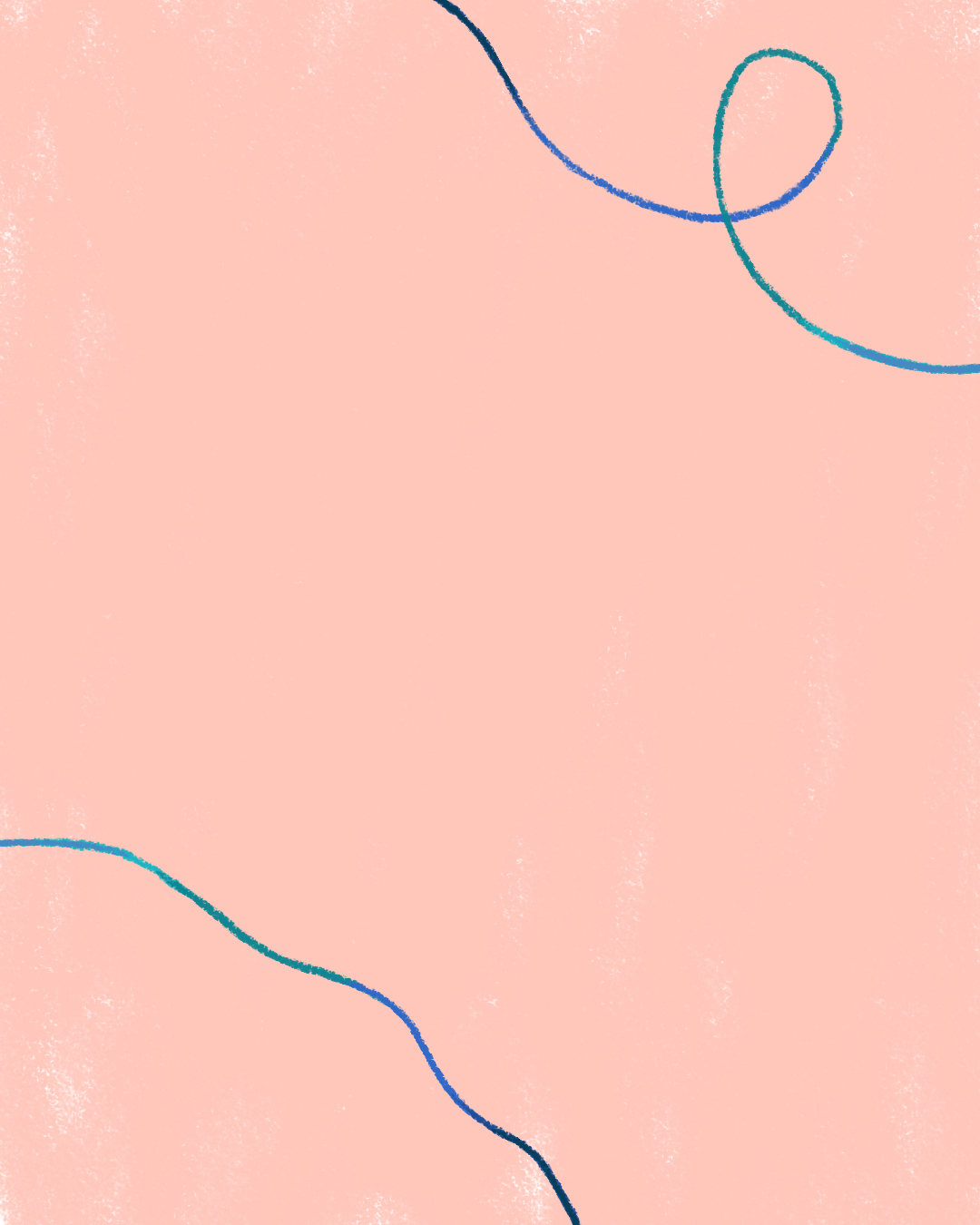 Abstract illustration of a single thread beginning its path, representing the start of the design thinking process in the Changemakers Program 2025