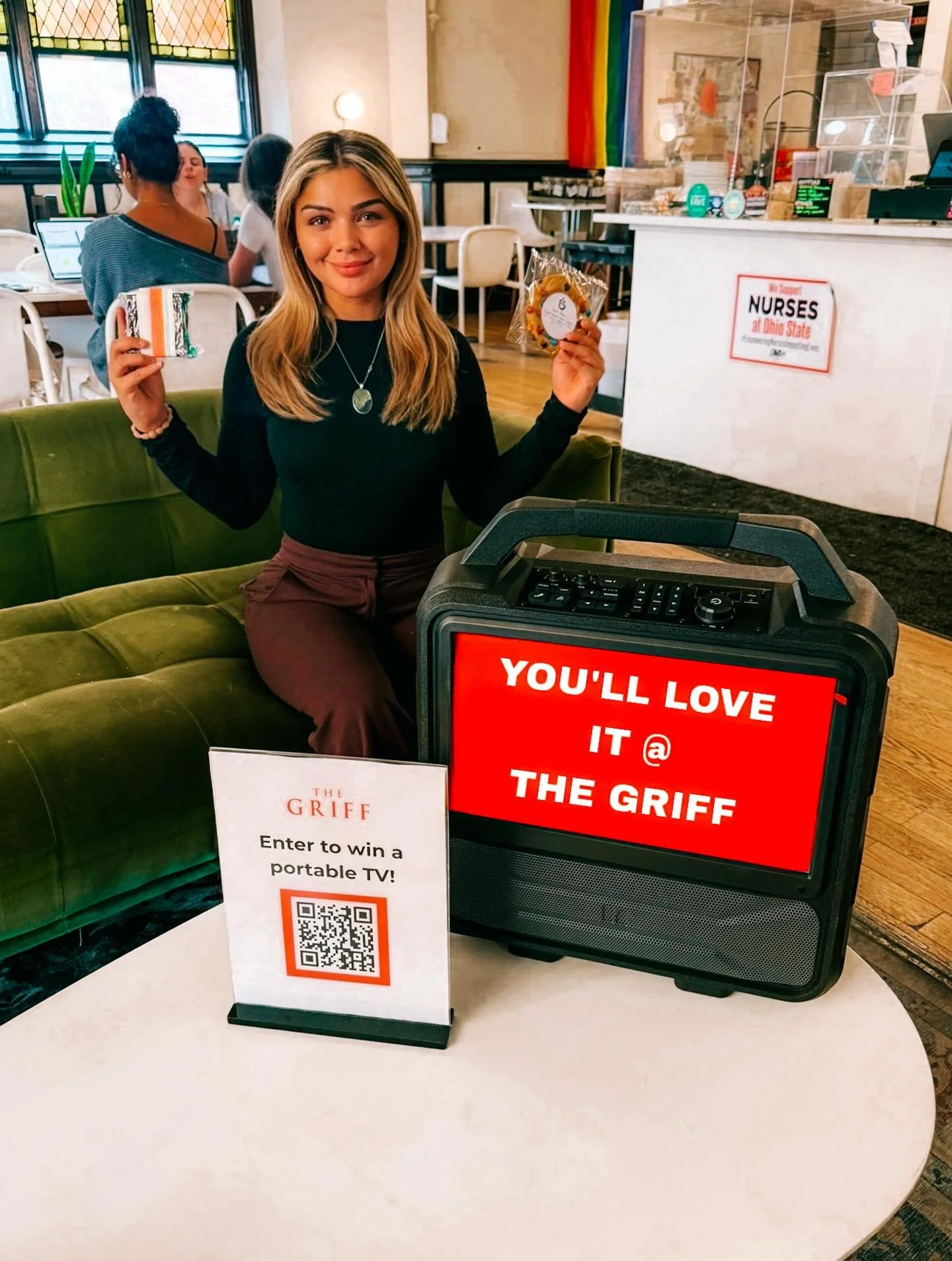 Catch us tomorrow at Stauf&rsquo;s Coffee (Victorian Village / Dennison Place location) for your chance to win this tailgating TV&mdash;perfect for game day 😍

We&rsquo;ll be there from 12&ndash;2 PM. See you there! ✨

#thegriff #columbus #columbuso