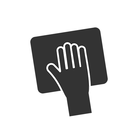 Geometric drawing of an outline square with sections divided by vertical, horizontal, and diagonal lines.