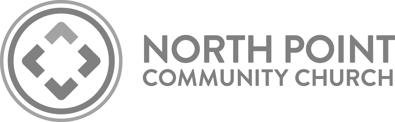Logo of North Point Community Church featuring a circular emblem with geometric shapes and text.
