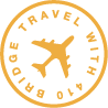 Black circular logo with a yellow airplane and the words 'Explore Travel Co' around the circle.