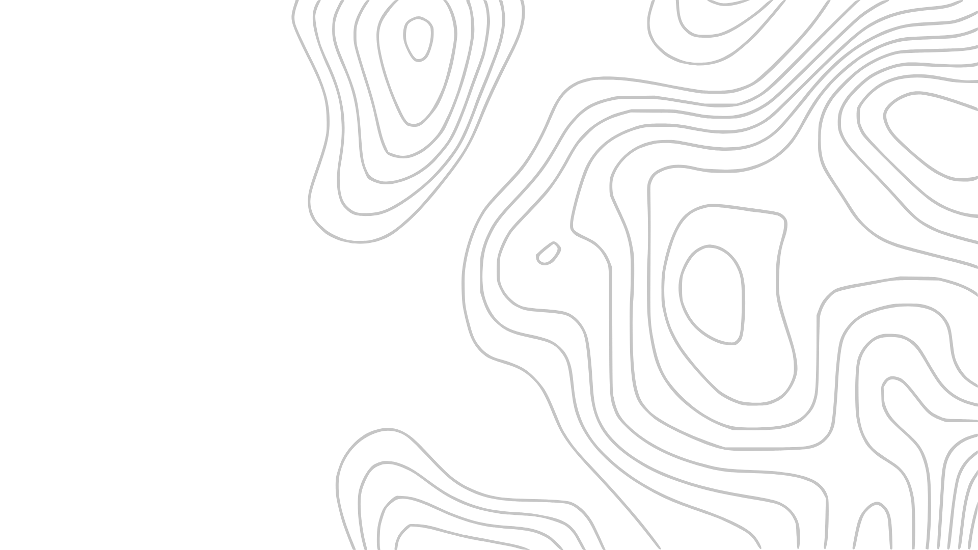 Black background with white contour lines forming topographic map patterns.