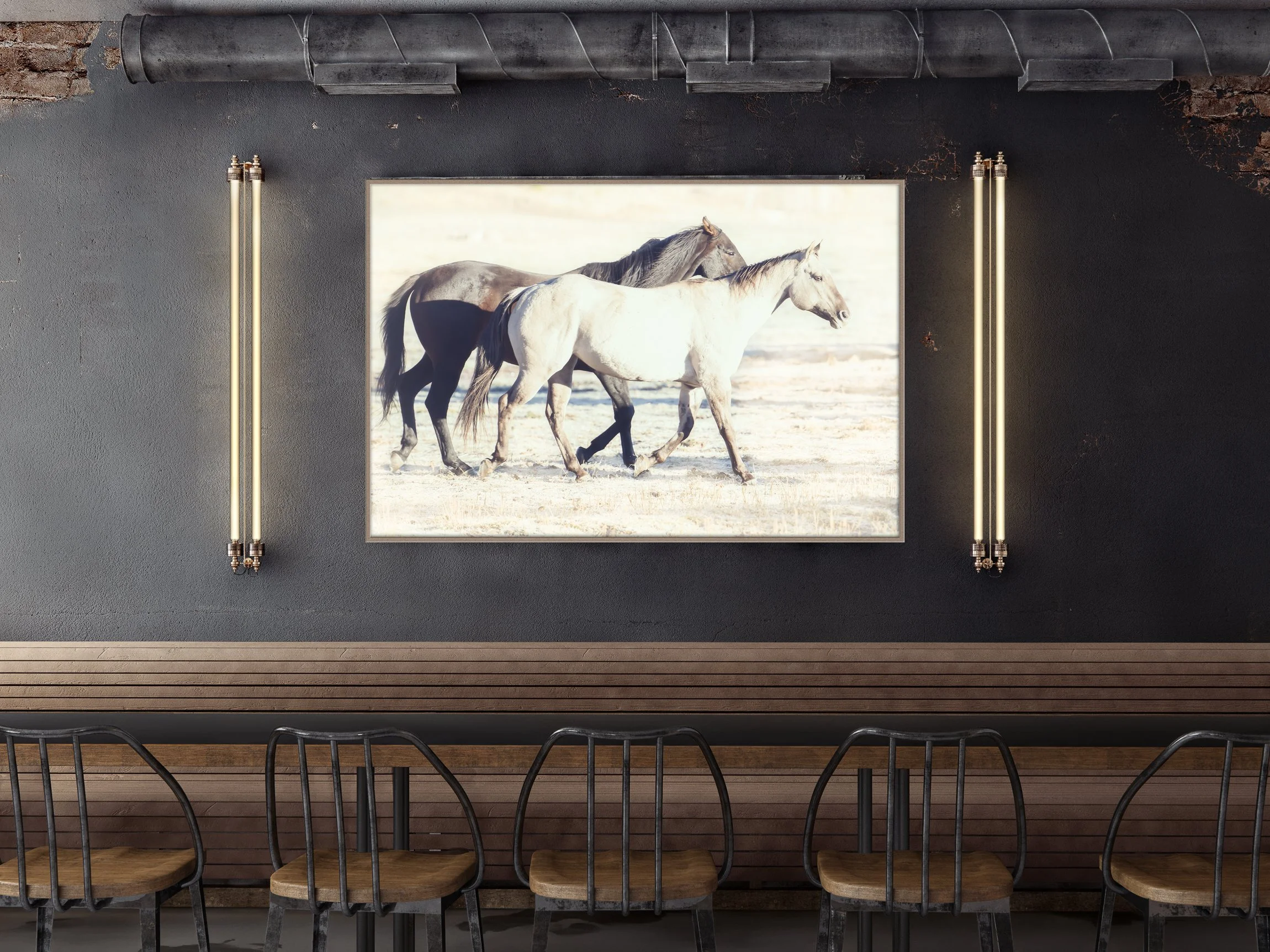 fine art horse photography in homes. perfect western decor