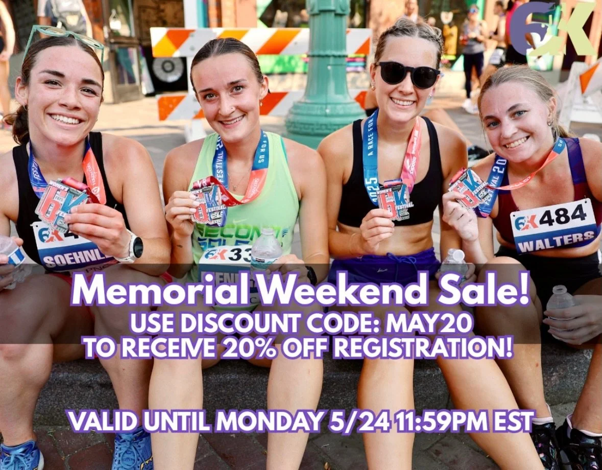 What better way to celebrate the long holiday weekend than by signing up for this year&rsquo;s Women&rsquo;s 6K! ☀️🏃&zwj;♀️

Register this weekend using code MAY20 and receive 20% OFF your registration!

Offer valid through May 25th at 11:59 PM EST.