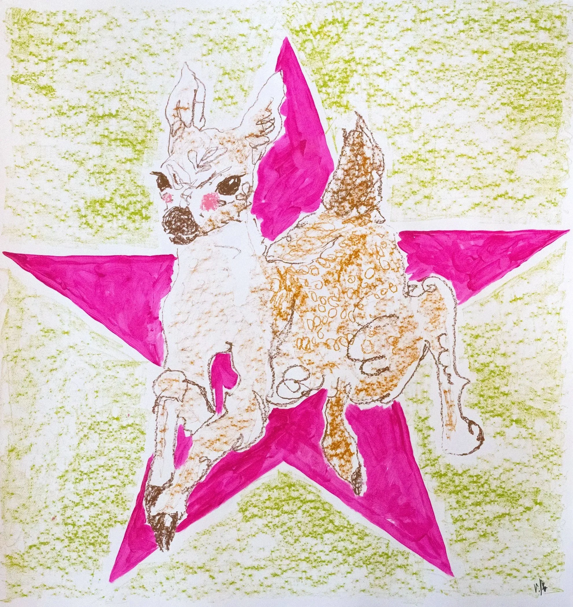 Bambino
Oil pastel and acryl on heavyweight paper
106 × 100 cm, 2026