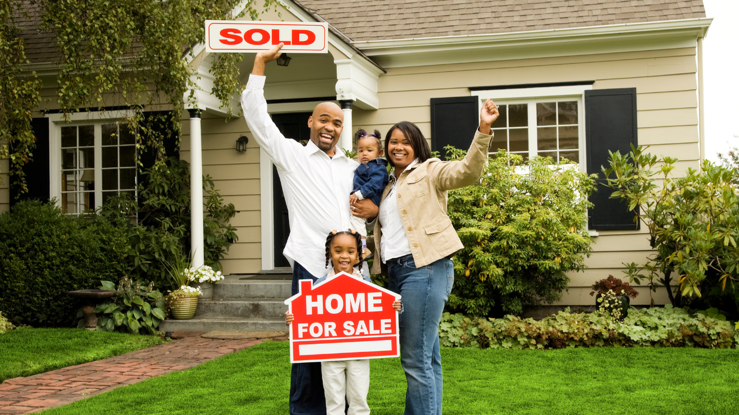 pittsburgh area Real Estate listing services page image of a family in front of their sold home