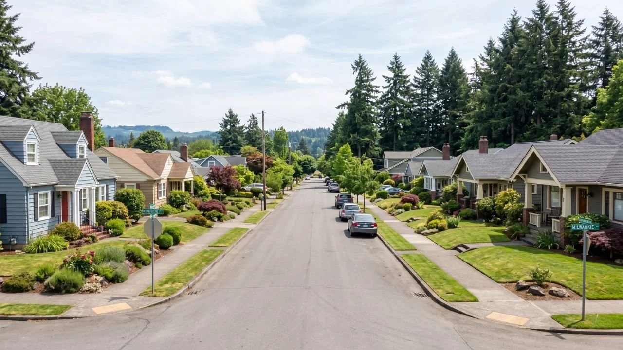 a milwaukie oregon neighborhood street
