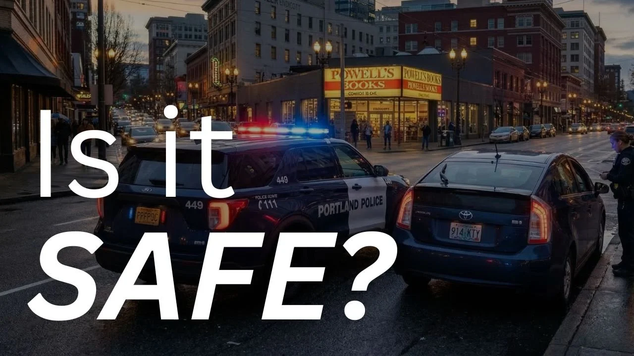 article thumbnail of police suv pulling over a prius in downtown portland oregon for Is Portland Oregon a Safe Place to Live - Jennifer Mabry - Top Rated Real Estate Agent and Realtor in Portland Oregon