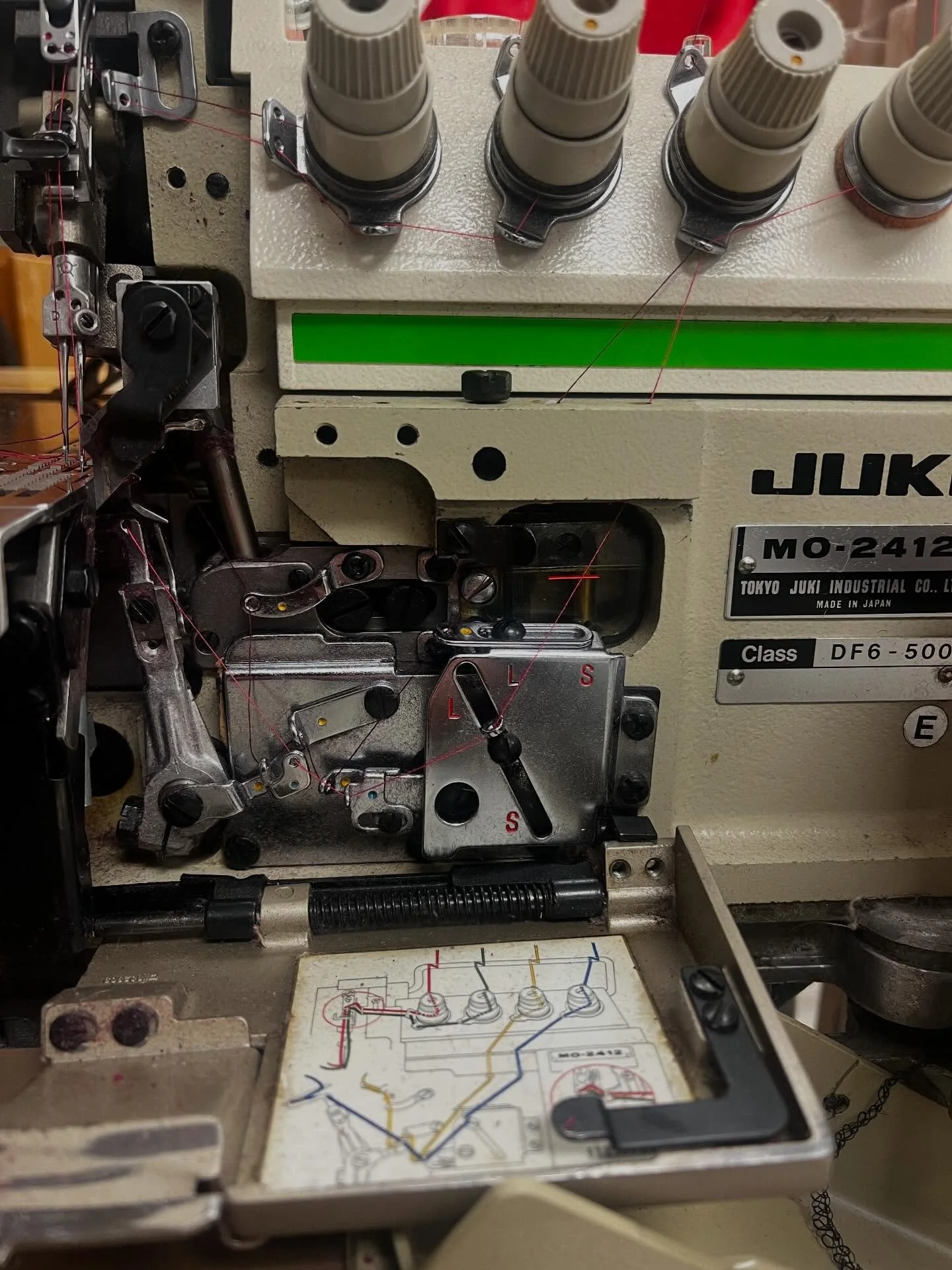 There is something incredibly satisfying about successfully untangling the threading of an overlocker. #humblebrag #juki #iwantoneathome