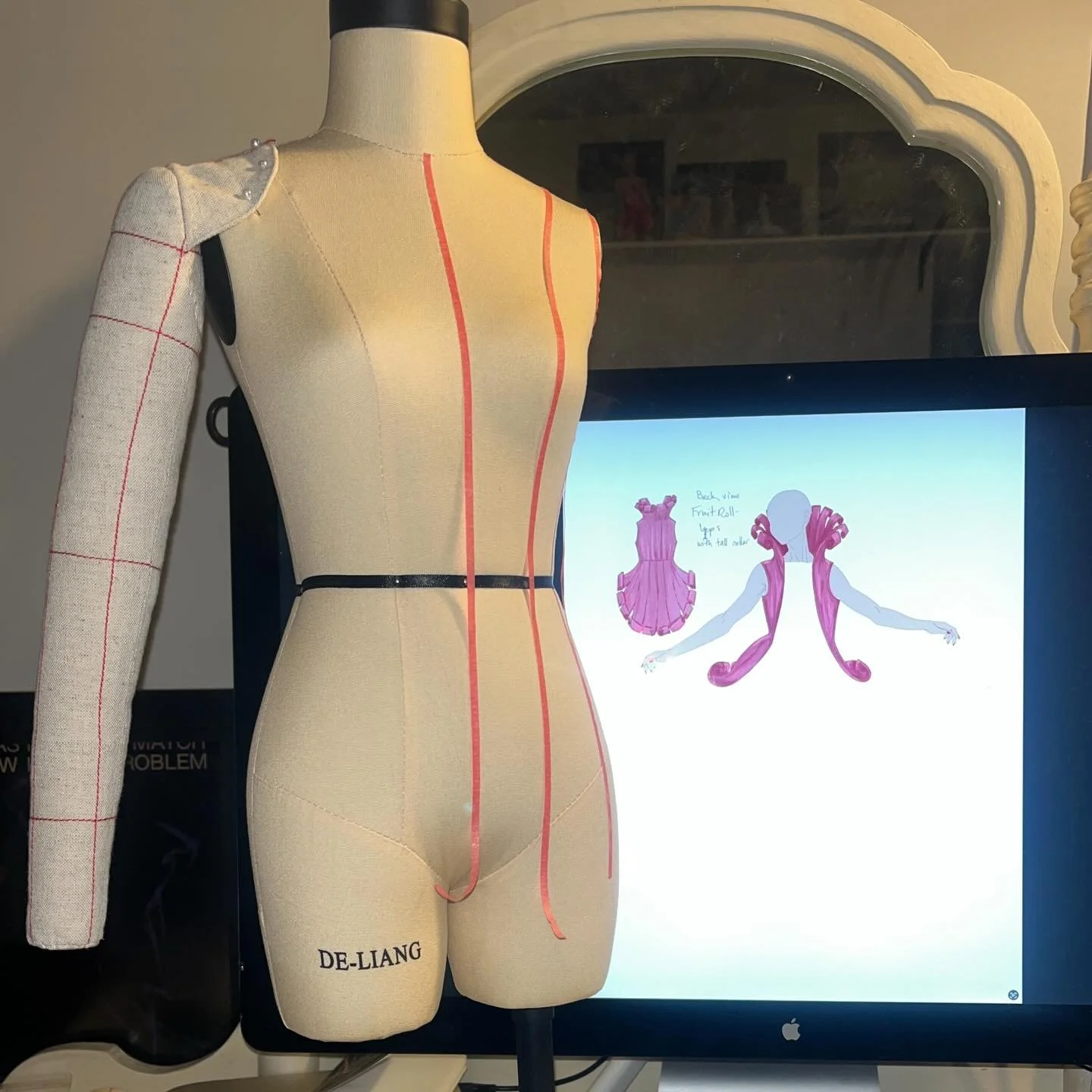 I got a new little toy! She&rsquo;s a half size dress form in a size 6. With the fashion show this semester, I decided that it was a needed school supply. I&rsquo;ve wanted one for years but could never really justify the purchase since I already hav