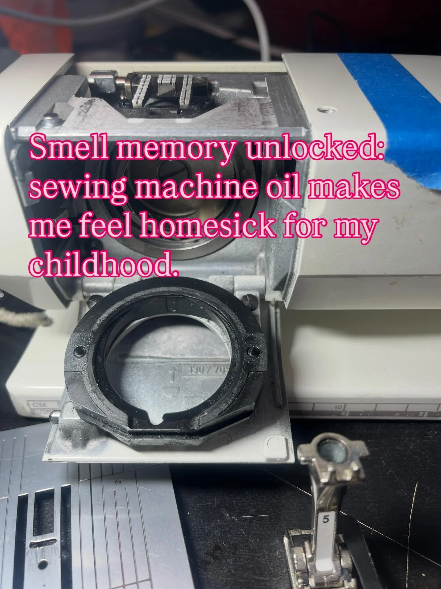 Isn&rsquo;t it weird when a smell hits you and unlocks a memory feeling from your childhood? I was cleaning my sewing machines and was suddenly hit with that feeling  I guess it&rsquo;s time to call home! #sewingmachinemaintenance #nostalgia #smellme