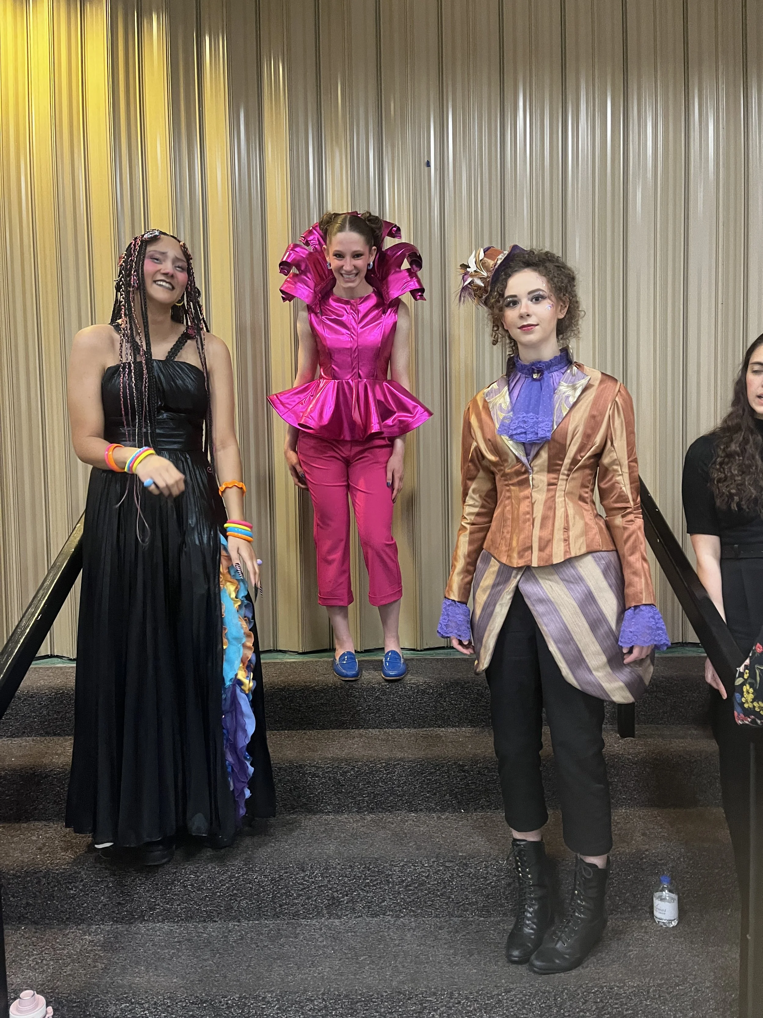 Licorice, Fruit Roll-Up, Jello-Mold Models after fashion show.