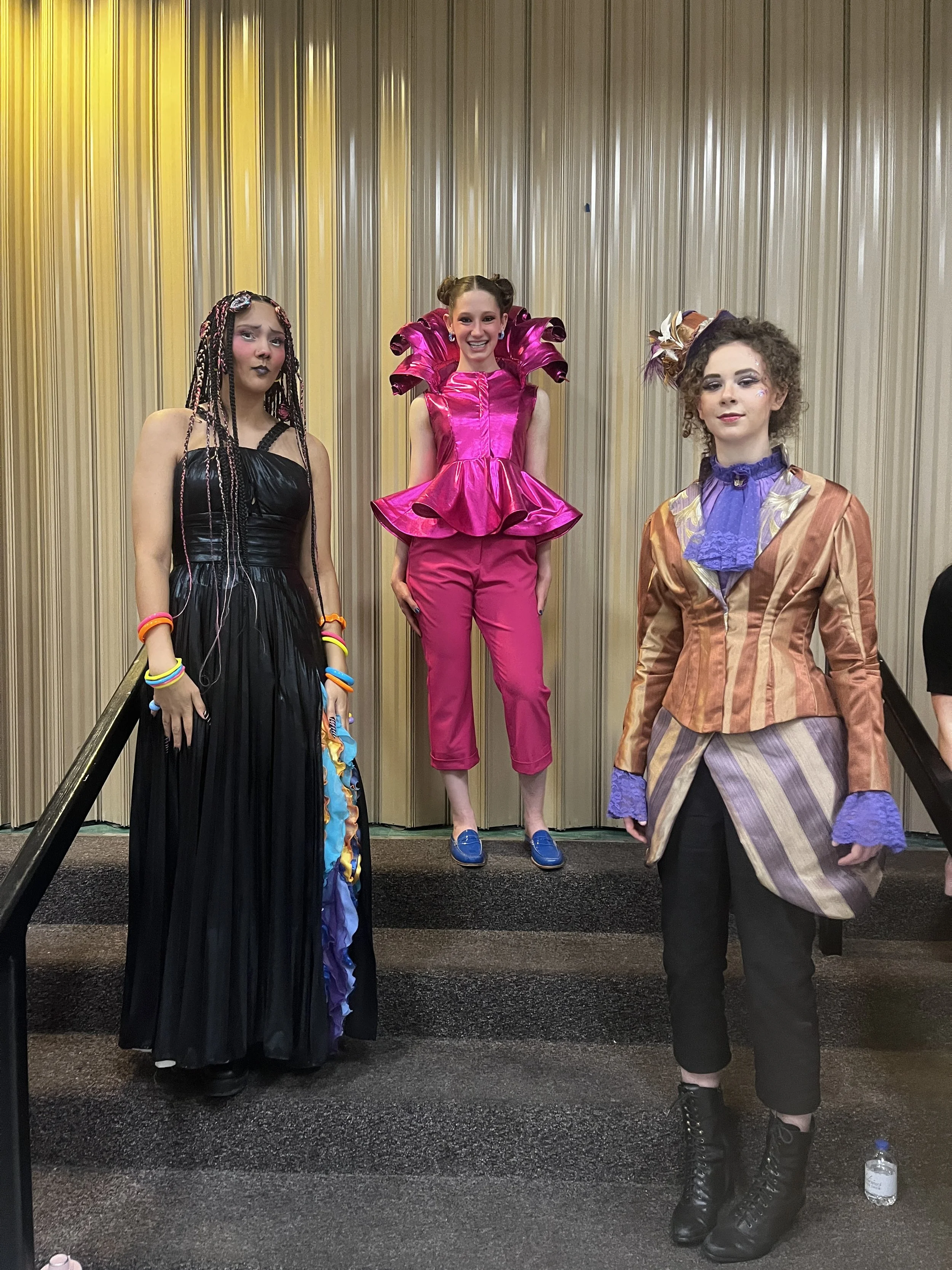 Licorice, Fruit Roll-Up, Jello-Mold Models after fashion show.