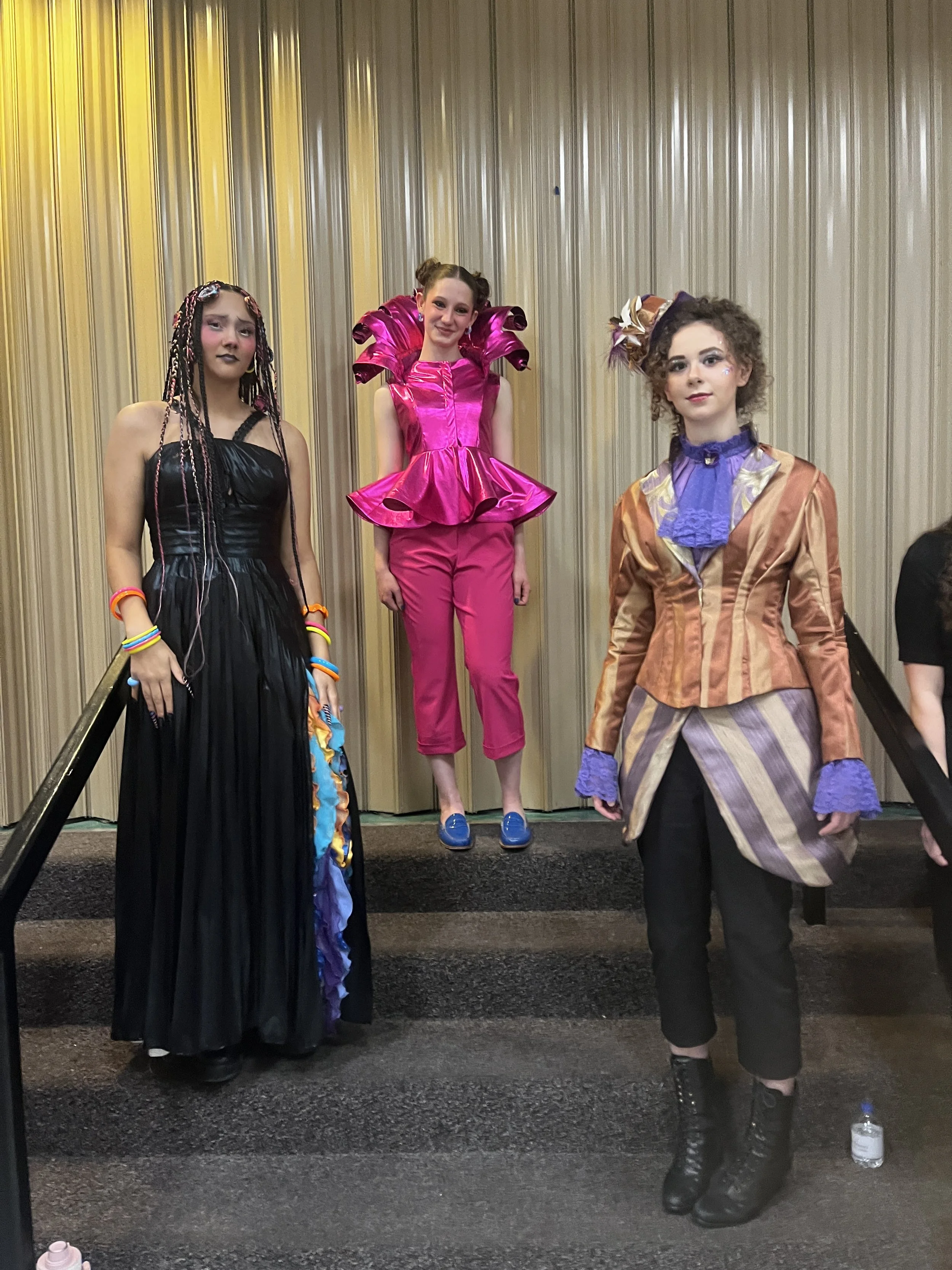 Licorice, Fruit Roll-Up, Jello-Mold Models after fashion show.