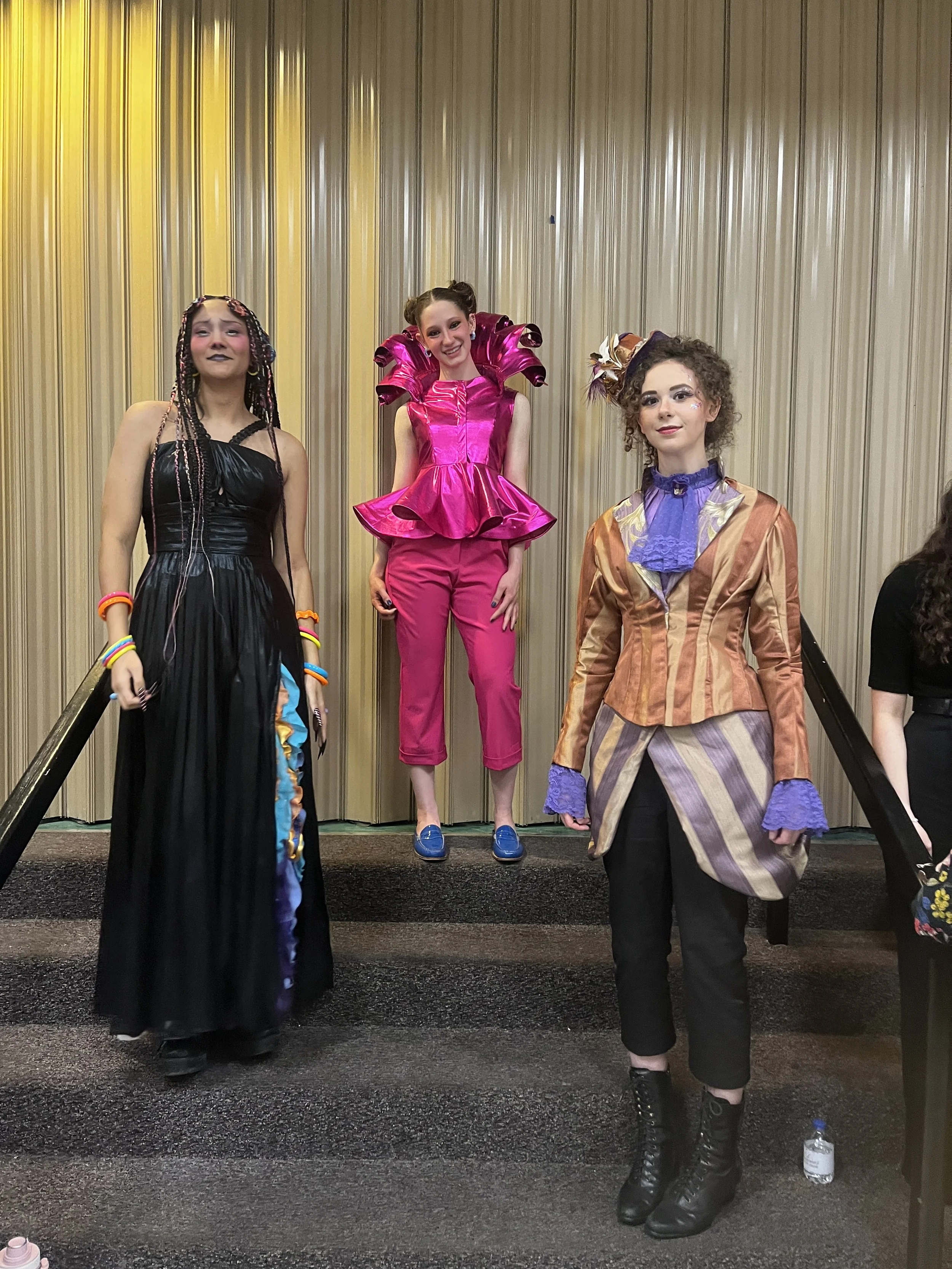 Licorice, Fruit Roll-Up, Jello-Mold Models after fashion show.