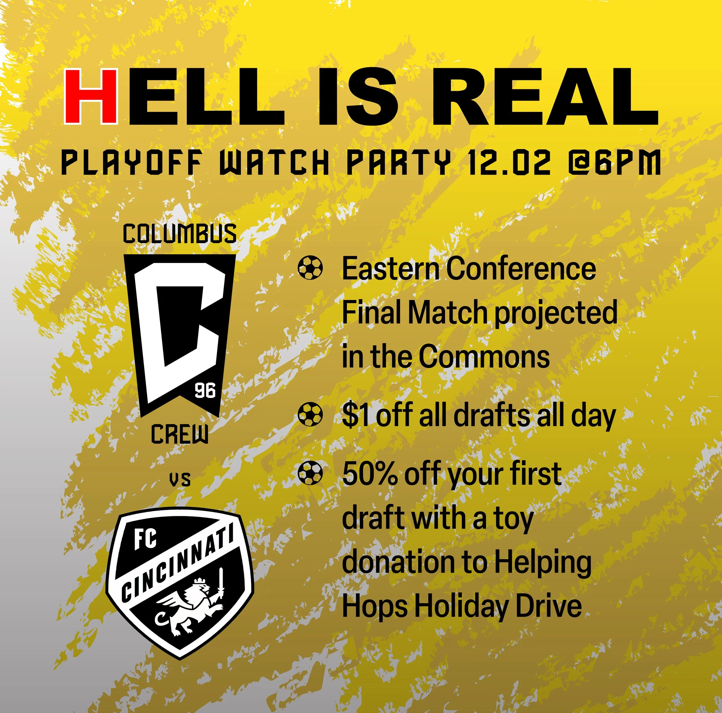 Crew Playoff Watch Party: Hell is Real!
